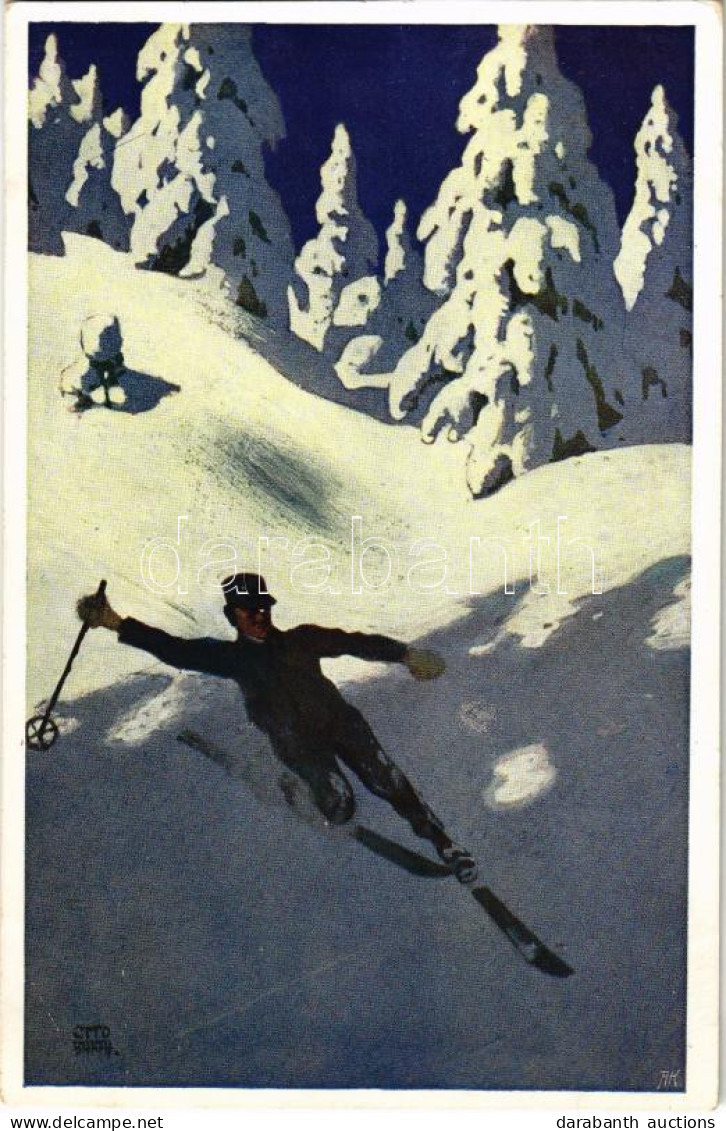 ** T1/T2 Téli Sport, Síelés / Winter Sport, Skiing. B.K.W.I. 519-1. S: Otto Barth - Zonder Classificatie