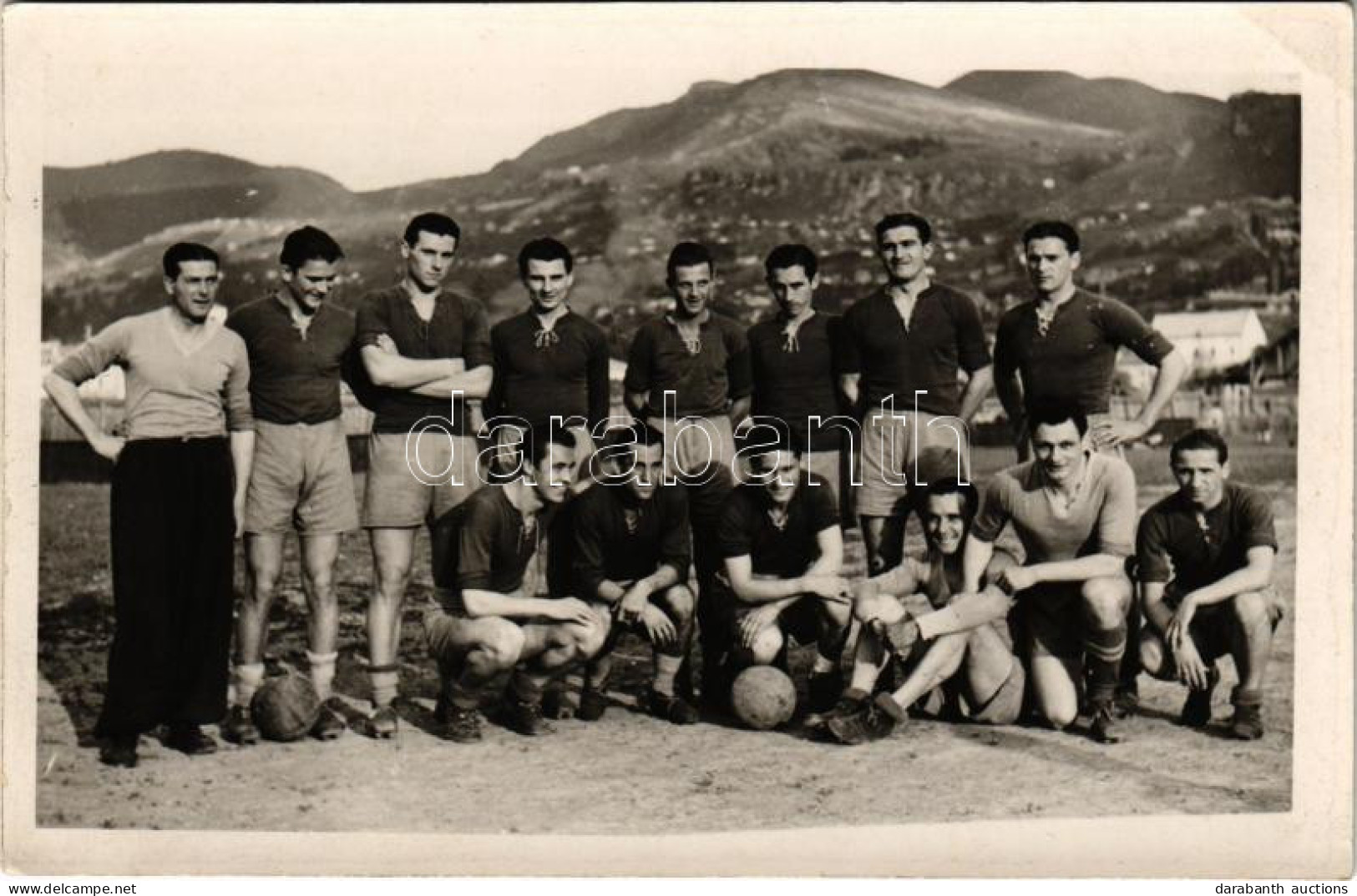 * T2/T3 1940 Sarajevo, KK, Ferencváros FC (Fradi, FTC) - SK Slavia Focimeccs Csoportkép, Labdarúgók / Football Teams. Fo - Non Classés