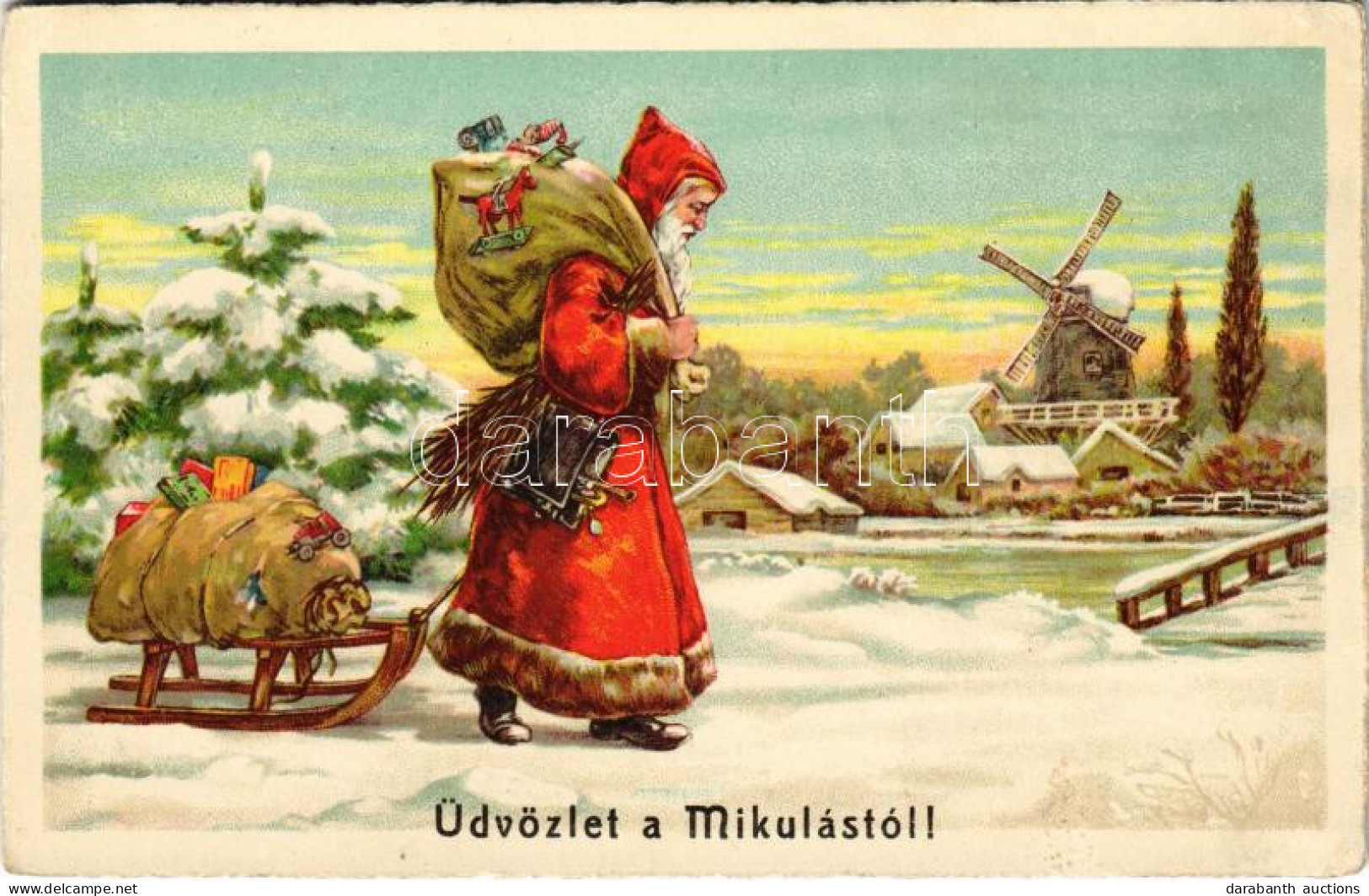 ** T2 Üdvözlet A Mikulástól / Saint Nicholas Greeting. Litho - Non Classés