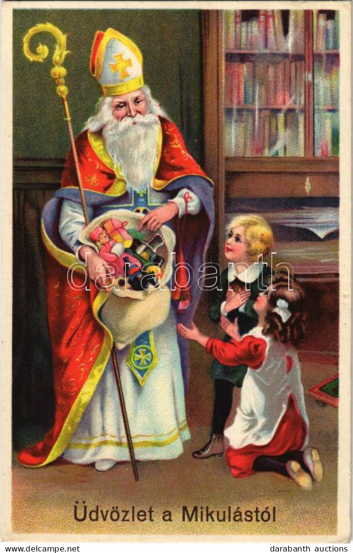 ** T2/T3 Üdvözlet A Mikulástól / Saint Nicholas With Toys (EK) - Unclassified