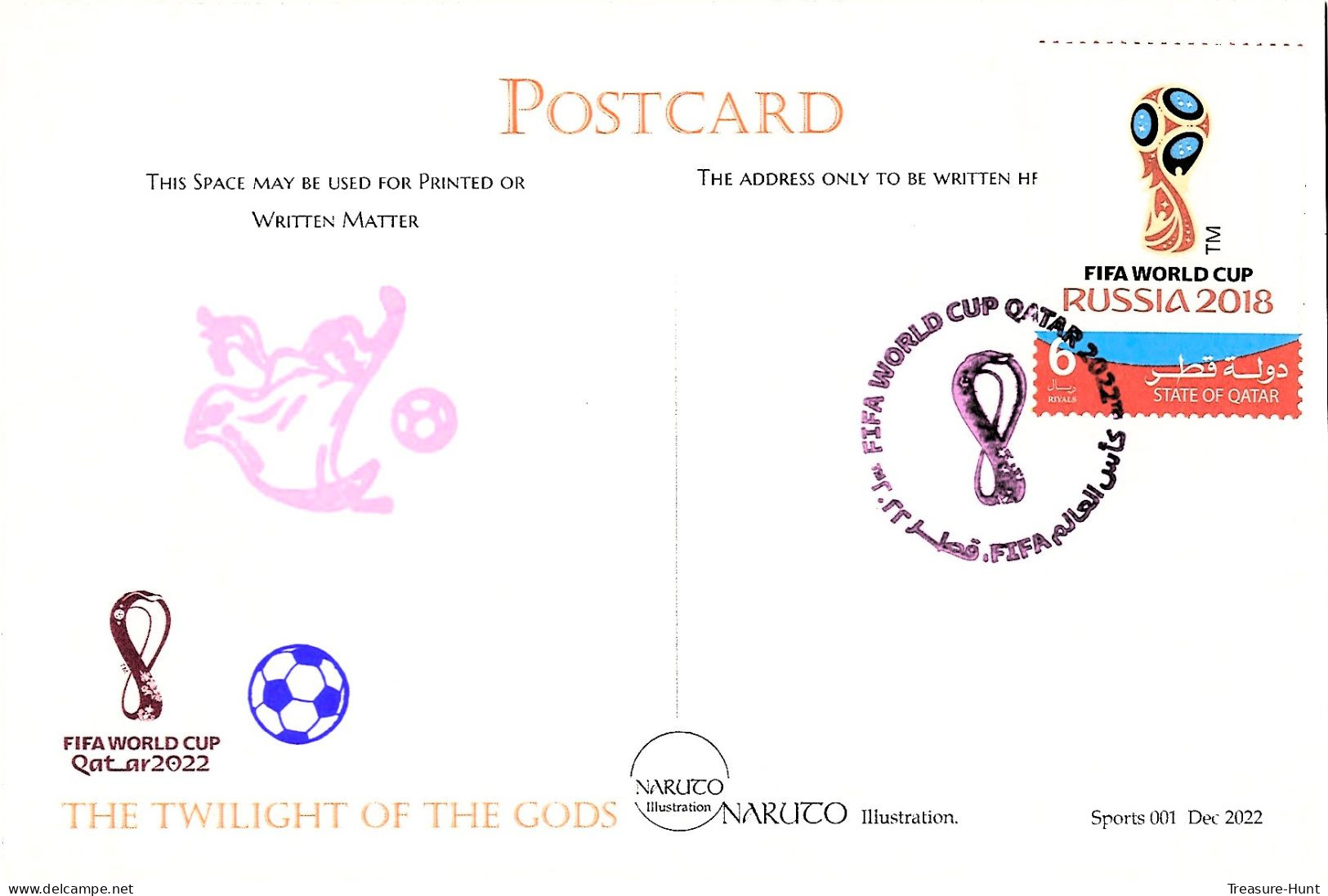 RARE Collector's Edition Picture POSTCARD, 2022 FIFA World Cup Soccer Football In Qatar, France Player Karim Benzema - 2022 – Qatar
