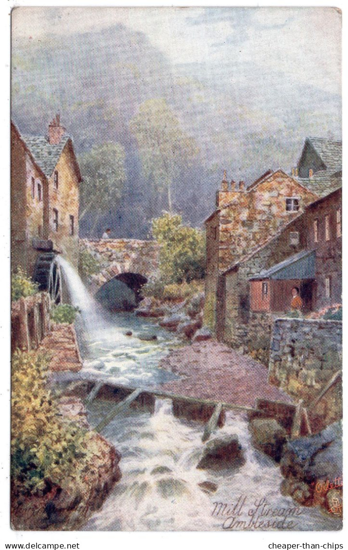 AMBLESIDE - Mill Stream - Artist H.B. Wimbush - Tuck Oilette 2726 - Ambleside