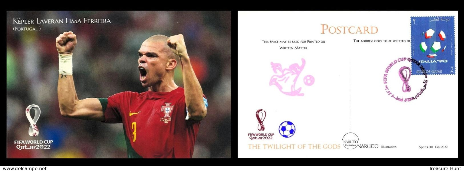 RARE Collector's Edition Picture POSTCARD, 2022 FIFA World Cup Soccer Football In Qatar, Portugal Player Lima Ferreira - 2022 – Qatar