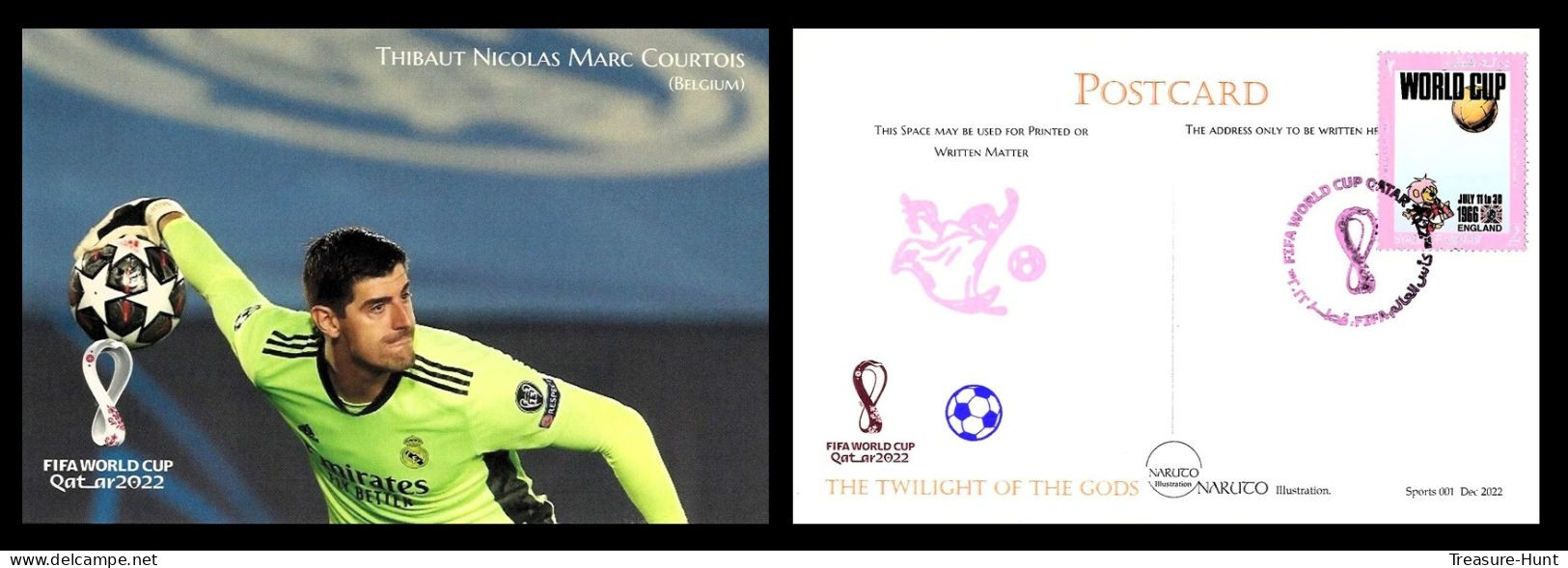 RARE Collector's Edition Picture POSTCARD, 2022 FIFA World Cup Soccer Football In Qatar, Belgium Player Marc Courtois - 2022 – Qatar