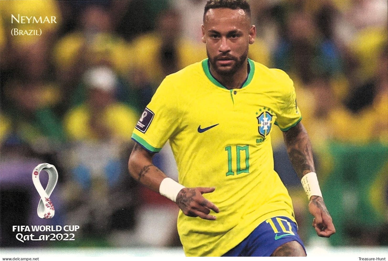 RARE Collector's Edition Picture POSTCARD, 2022 FIFA World Cup Soccer Football In Qatar, Brazil Player Neymar - 2022 – Qatar