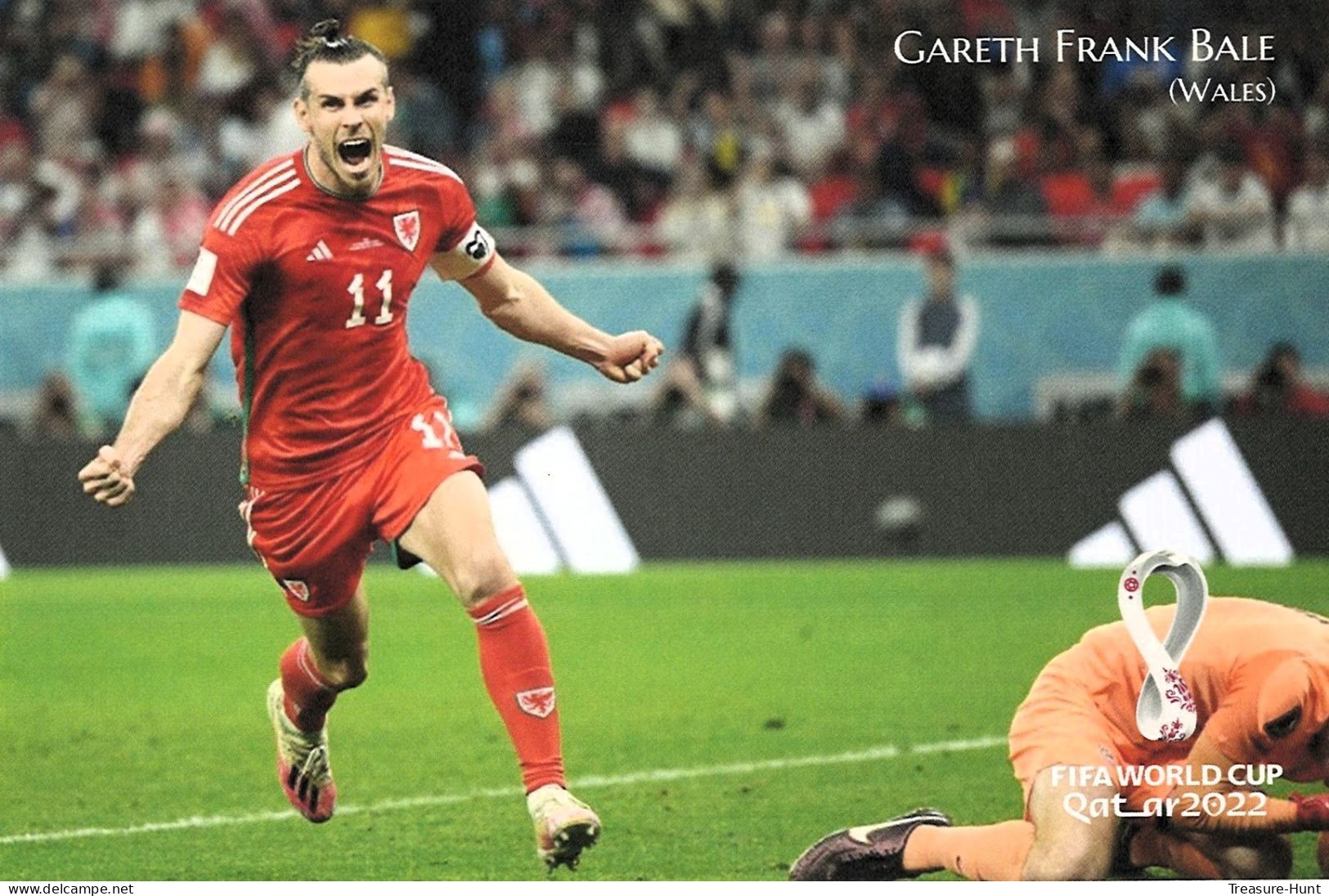 RARE Collector's Edition Picture POSTCARD, 2022 FIFA World Cup Soccer Football Qatar, Wales Player Gareth Frank Bale - 2022 – Qatar