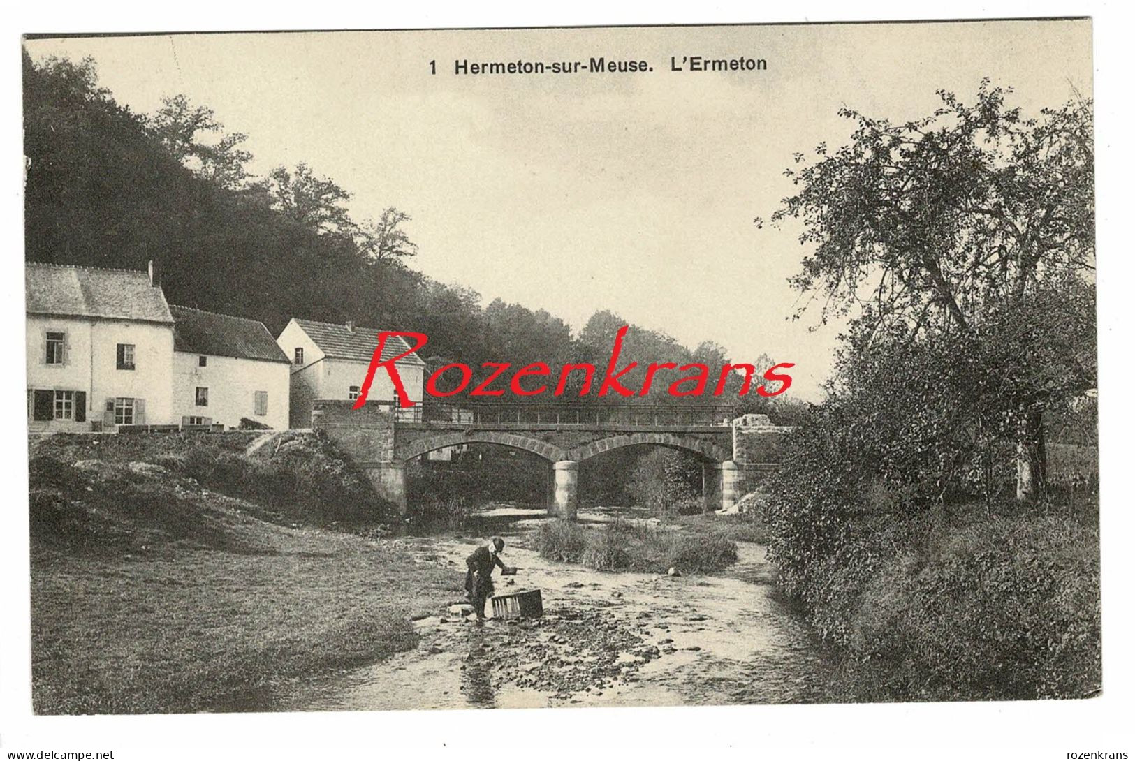 Hermeton S/Meuse Sur Meuse L'Ermeton CPA Rare Animee - Hastière Province De Namur - Hastière