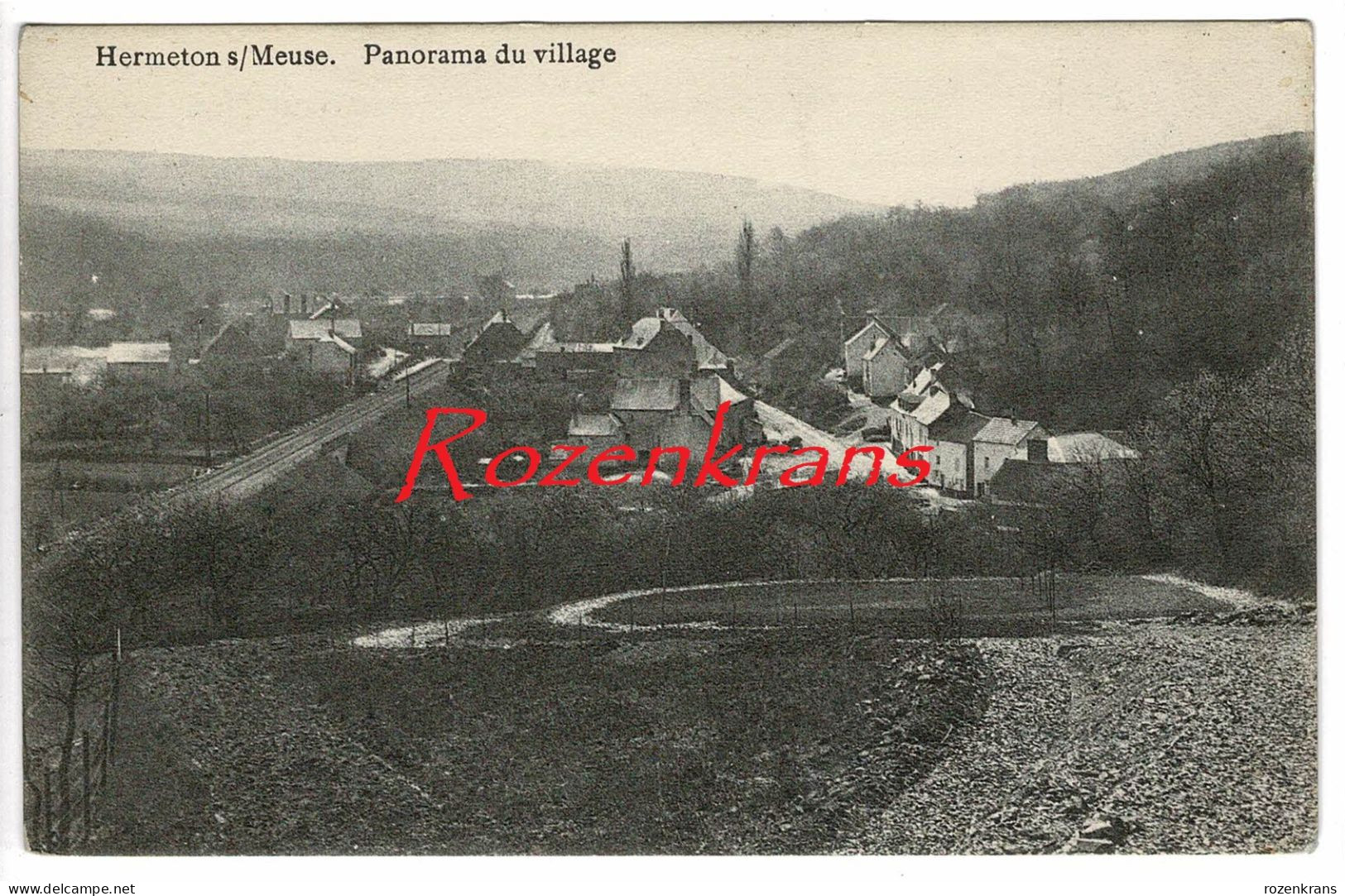 Hermeton S/ Sur Meuse Panorma Du Village - Hastière CPA RARE Province De Namur - Hastière