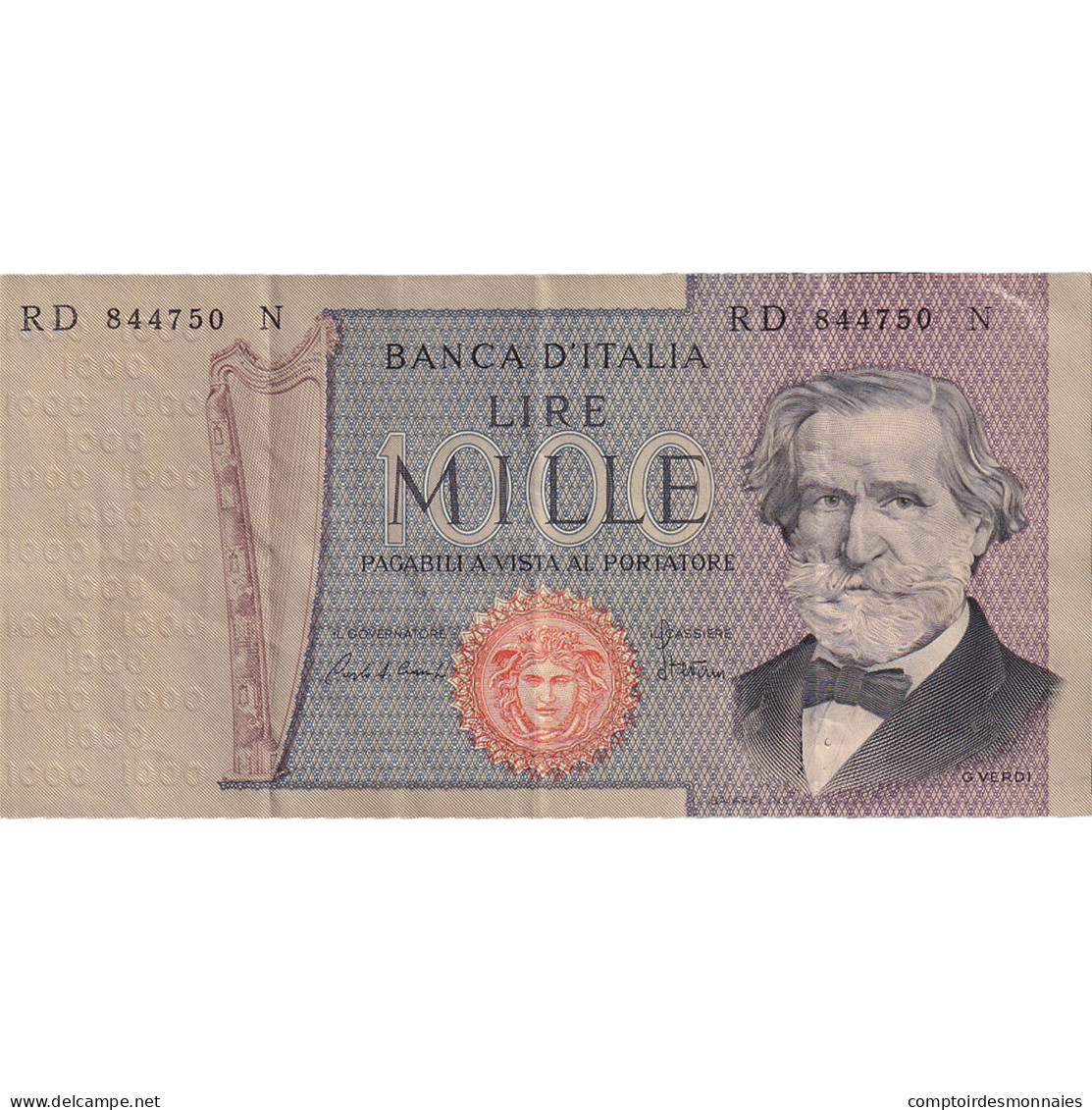 Billet, Italie, 1000 Lire, 1980, 1980-09-06, KM:101g, TB+ - 1000 Lire