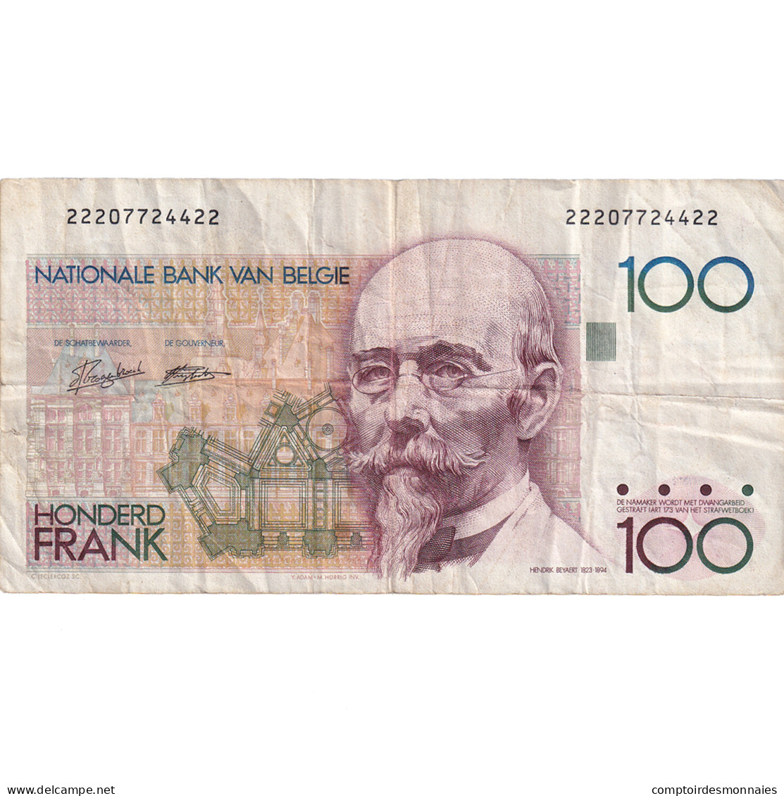 Billet, Belgique, 100 Francs, 1986-1989, Undated (1986-1989), KM:142a, TB - 100 Francs