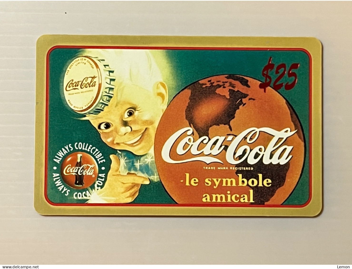 Mint USA UNITED STATES America Prepaid Telecard Phonecard, Coca Cola Boy $25 Card Gold Border, Set Of 1 Mint Card - Collections