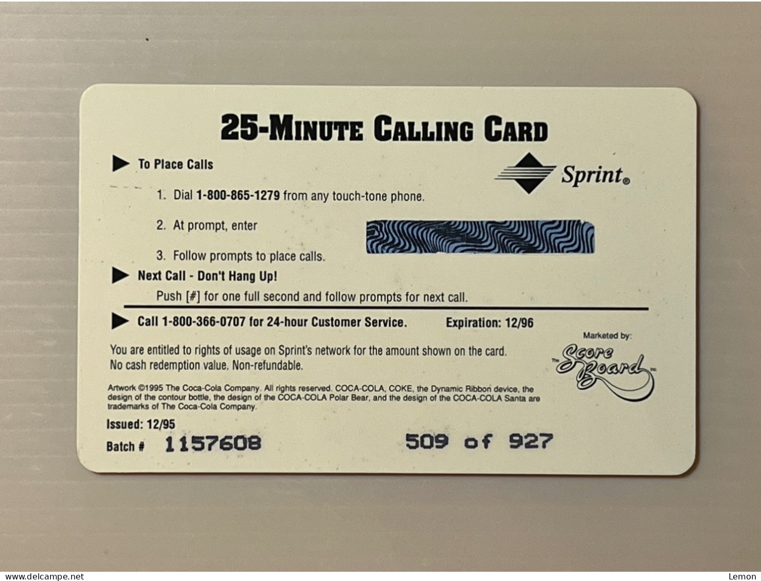 Mint USA UNITED STATES America Prepaid Telecard Phonecard, Coca Cola Boy $25 Card Gold Border, Set Of 1 Mint Card - Collezioni