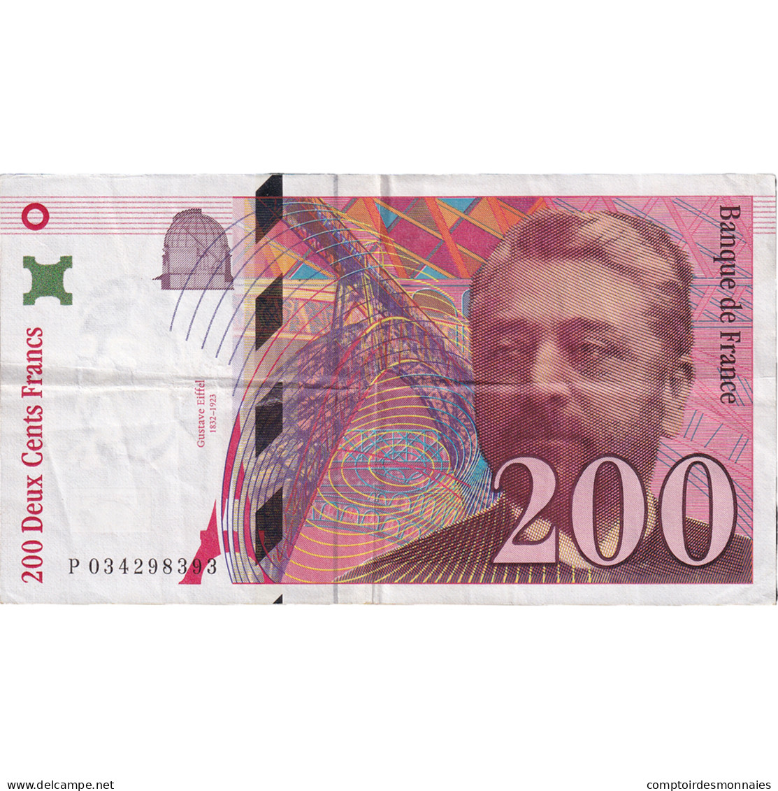 France, 200 Francs, Eiffel, 1996, TB+, Fayette:75.2, KM:159a - 200 F 1995-1999 ''Eiffel''