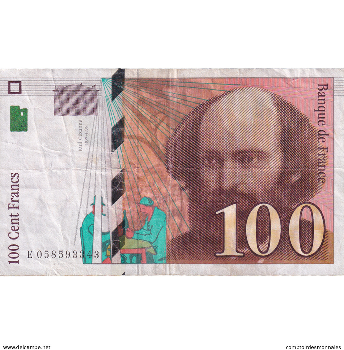 France, 100 Francs, Cézanne, 1998, TB+, Fayette:74.2, KM:158a - 100 F 1997-1998 ''Cézanne''