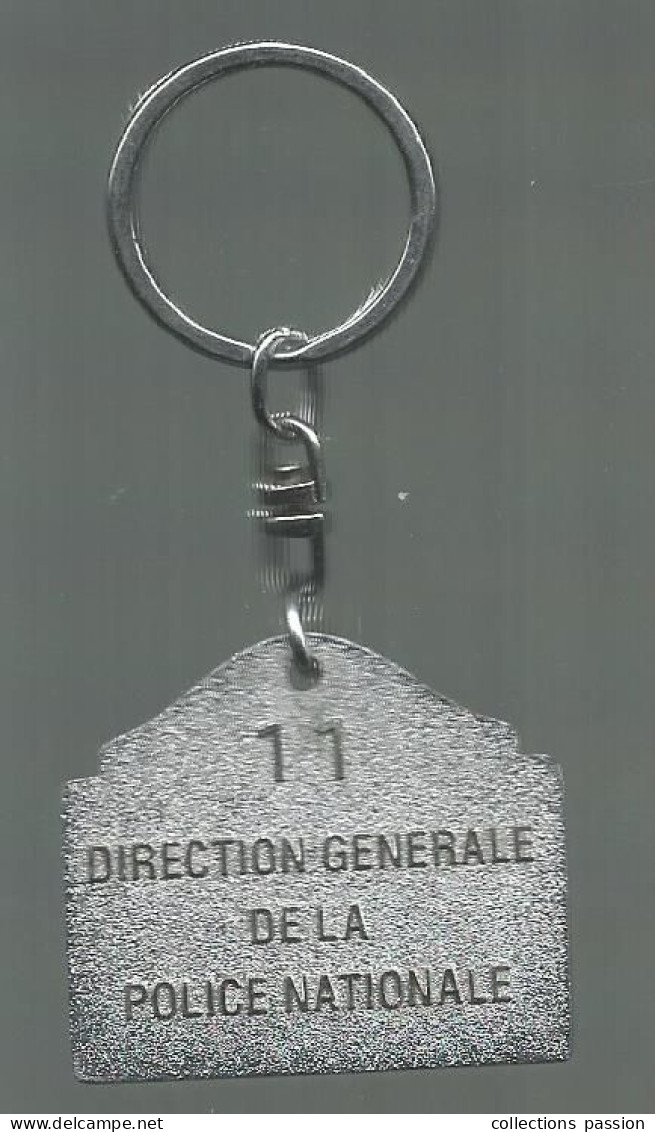 Porte Clefs, Clés, Direction Générale De La Police Nationale, Rue Des Saussaies , 8 E Arrt., 2 Scans, Frais Fr 2.95 E - Porte-clefs