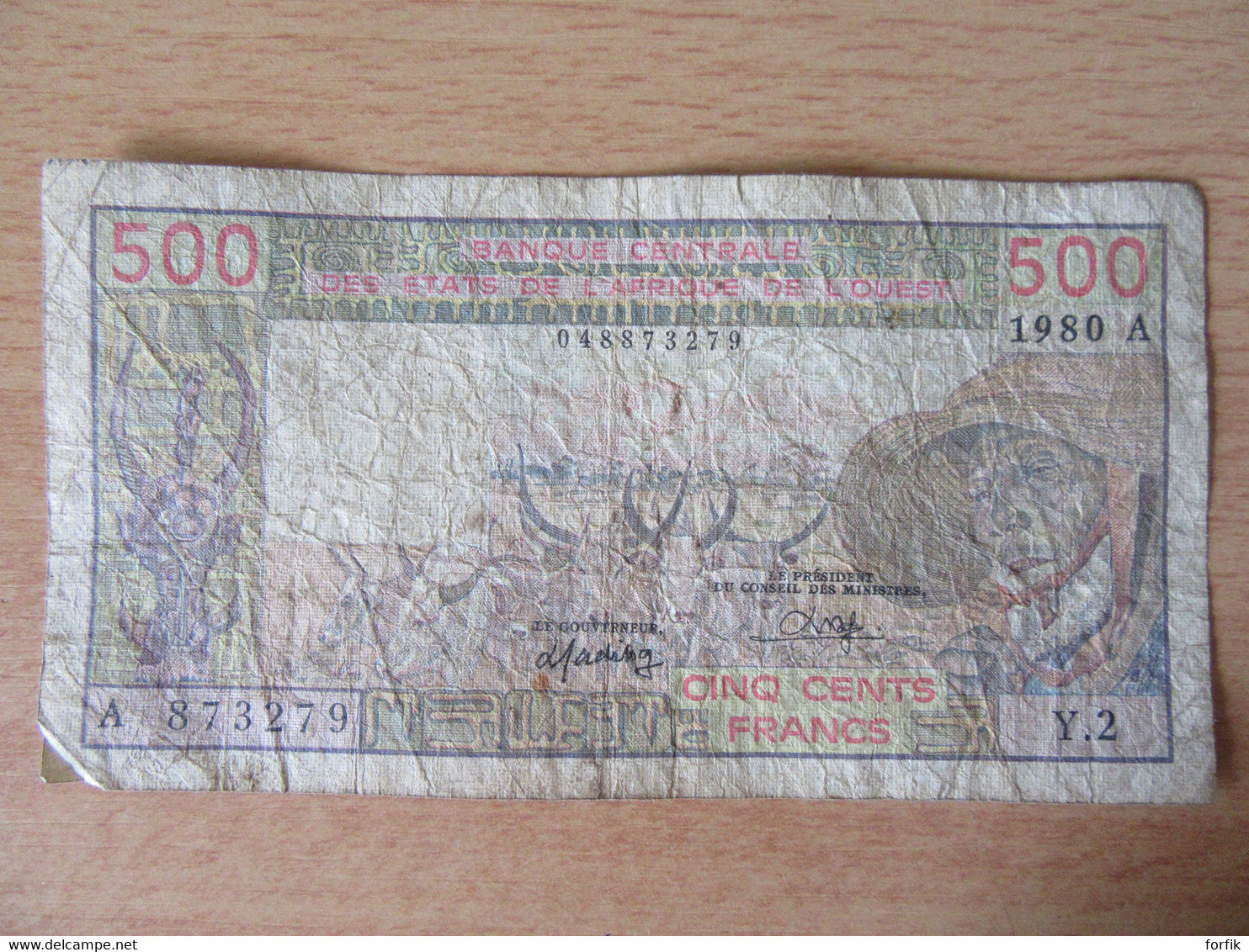 Afrique De L'Ouest - Billet 500 Francs 1980 A - Y.2 - A 873279 - États D'Afrique De L'Ouest