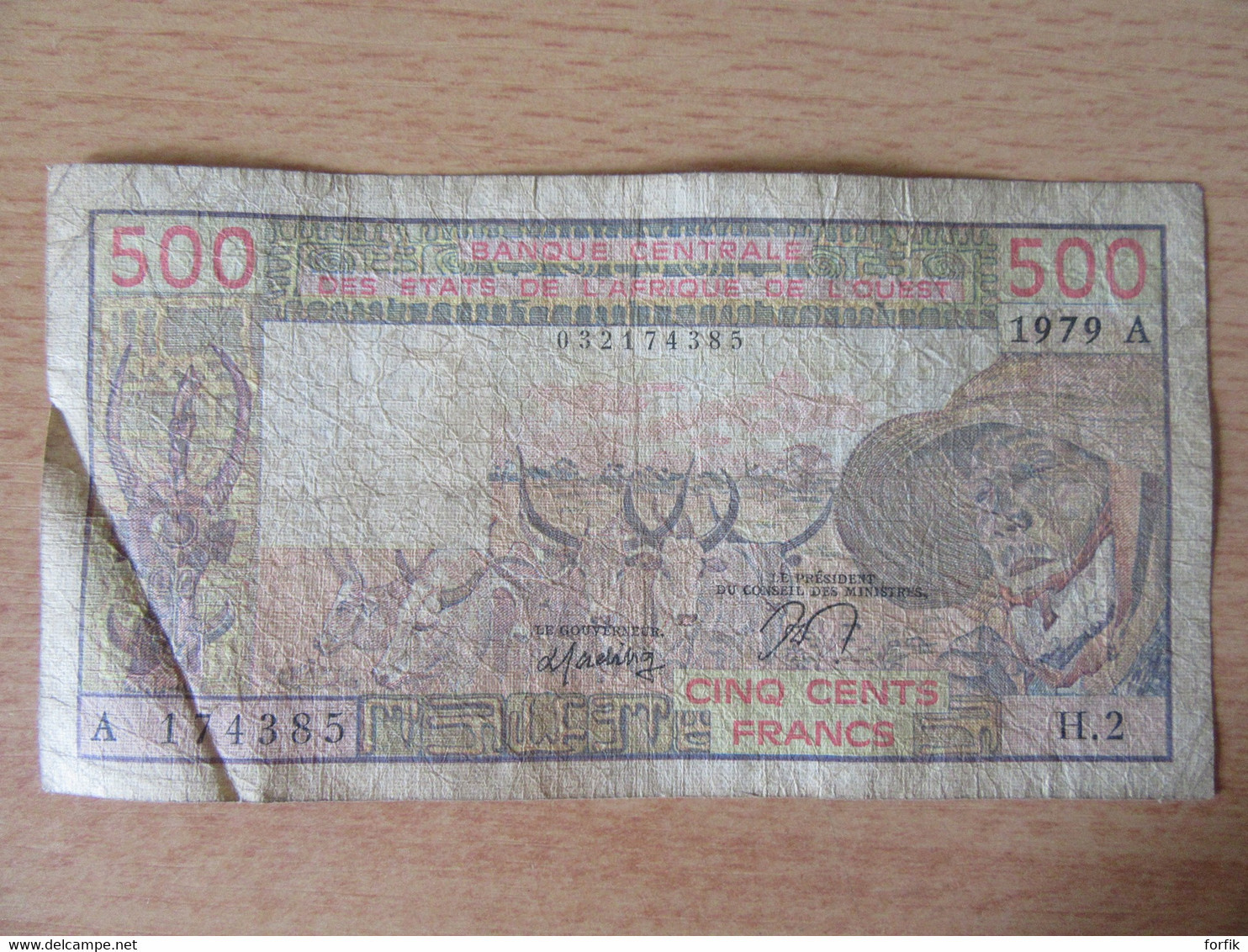 Afrique De L'Ouest - Billet 500 Francs 1979 A - H.2 - A 174385 - États D'Afrique De L'Ouest