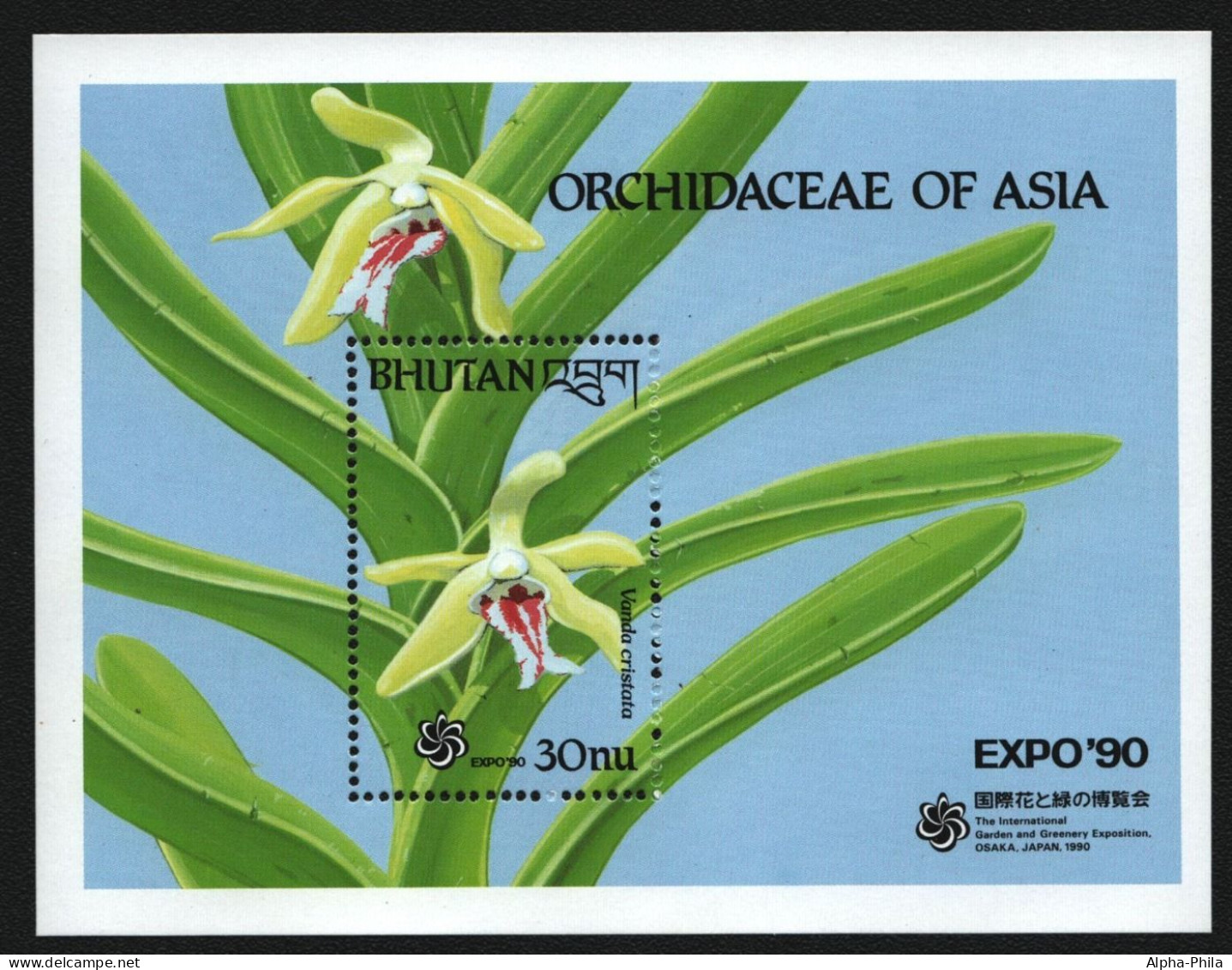 Bhutan 1990 - Mi-Nr. Block 253 ** - MNH - Orchideen / Orchids - Bhoutan