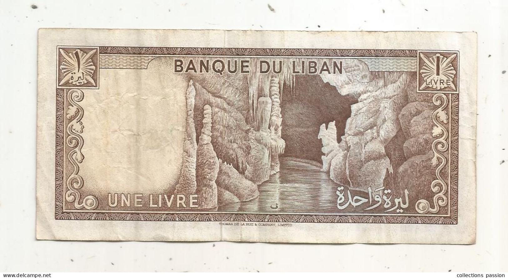 Billet, Liban, Banque Du Liban, Une, 1 Livre, 2 Scans - Líbano