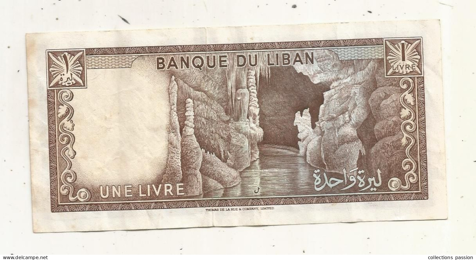 Billet, Liban, Banque Du Liban, Une, 1 Livre, 2 Scans - Libano