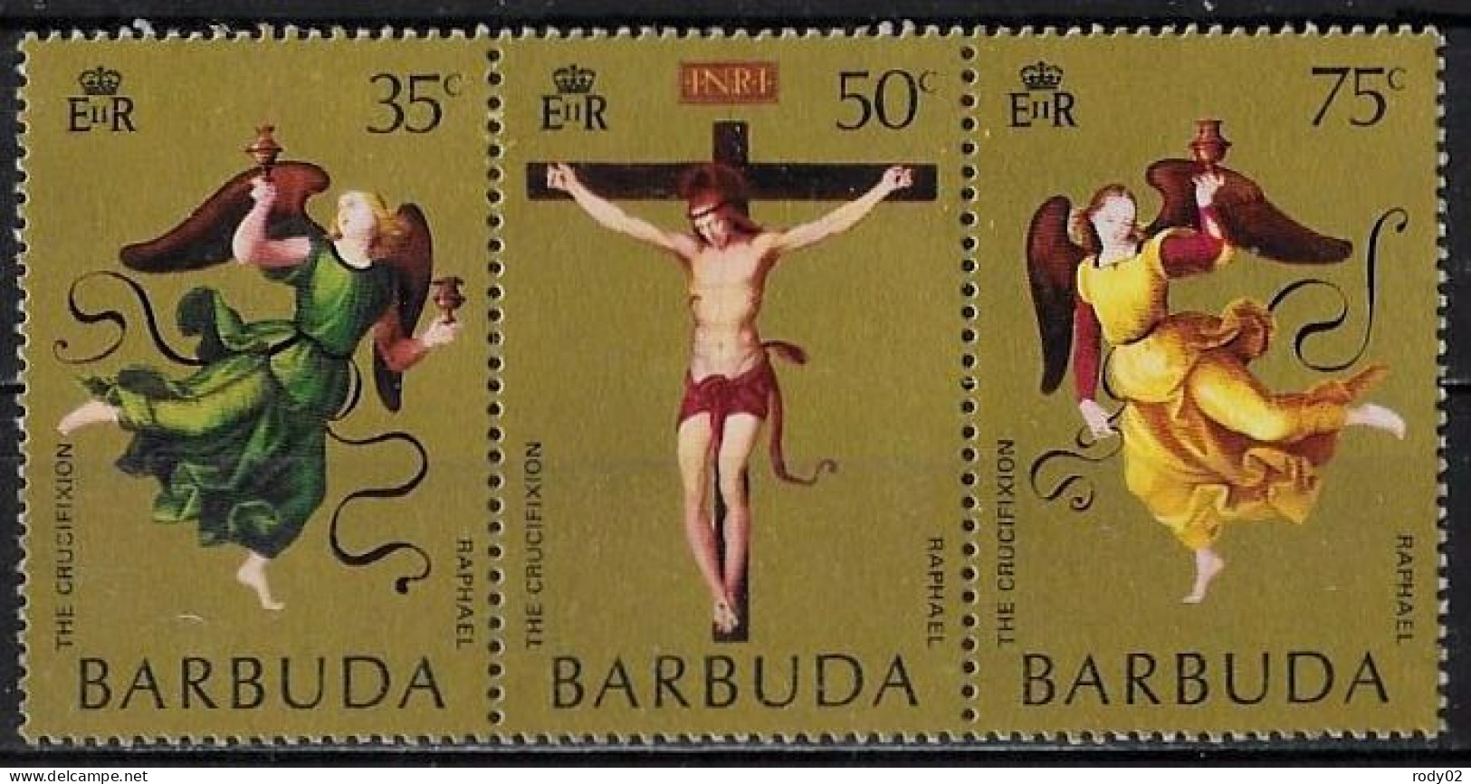 BARBUDA - ART - RAPHAEL - N° 91 A 93 - NEUF** MNH - Tableaux