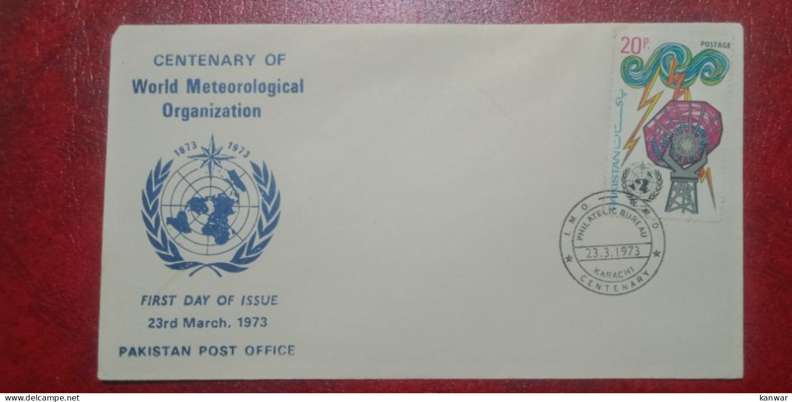 1973 PAKISTAN FDC COVER WITH STAMP CENTENARY OF THE WORLD METROLOGICAL ORGANIATION - Pakistan