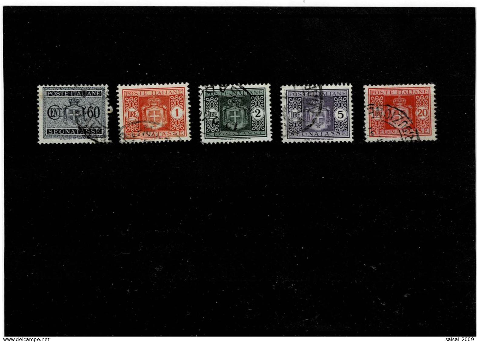 ITALIA ,LUOGOTENENZA ,"Segnatasse" ,usati ,5 Valori ,qualita Buona - Postage Due