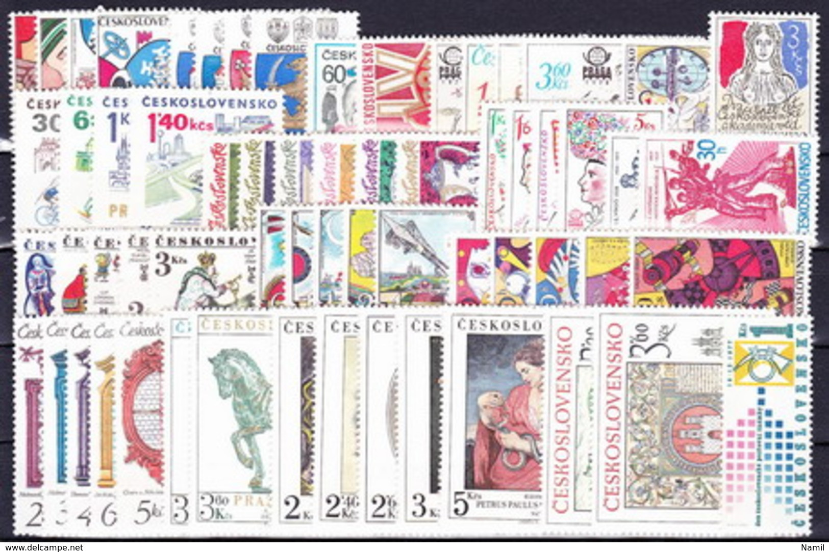 ** Tchécoslovaquie 1977 Mi 2356-2420 (Yv 2192-2253), (MNH), L'année Complete - Années Complètes