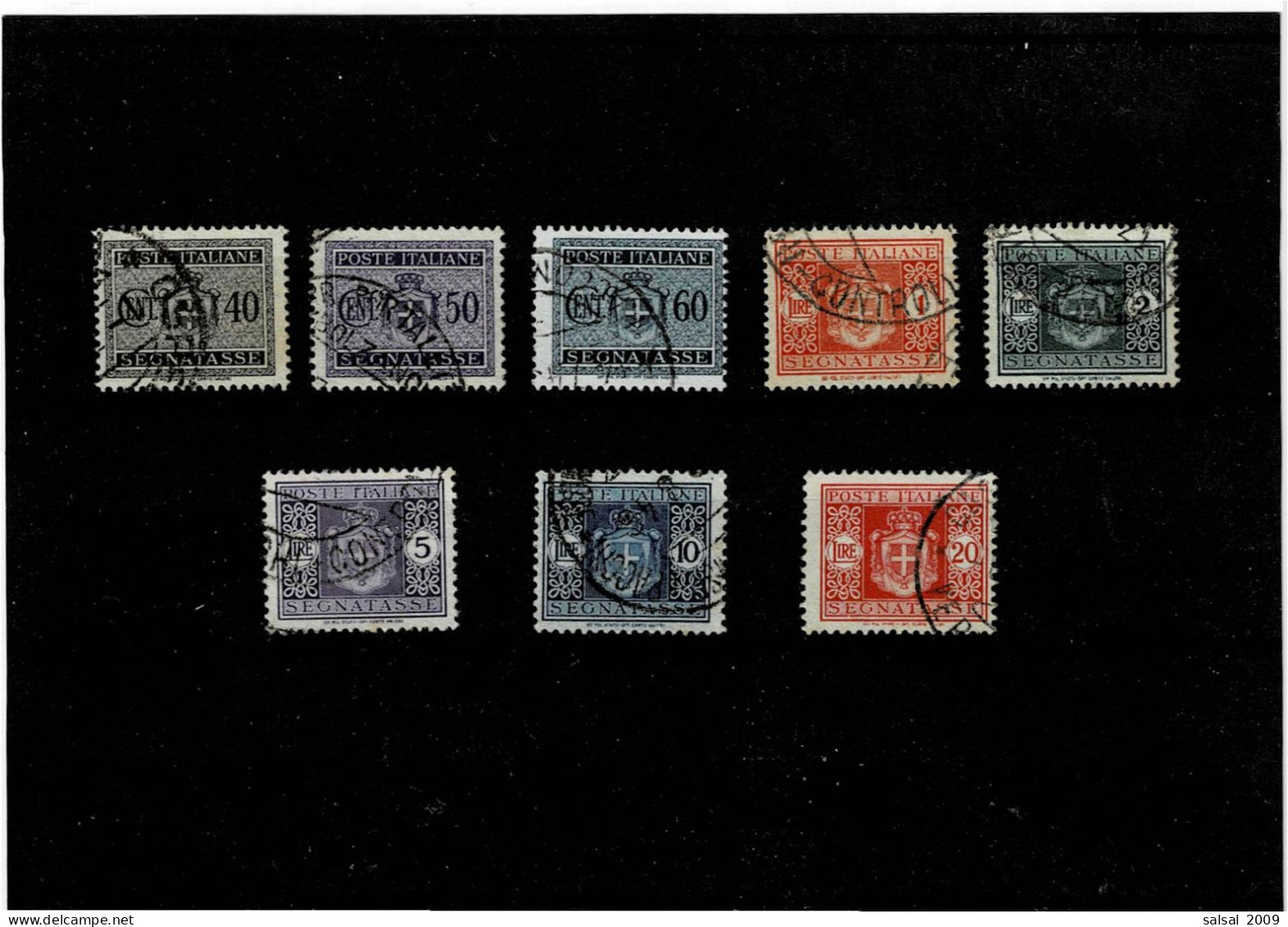 ITALIA ,LUOGOTENENZA ,"Segnatasse" ,usati ,8 Valori ,qualita Ottima - Postage Due