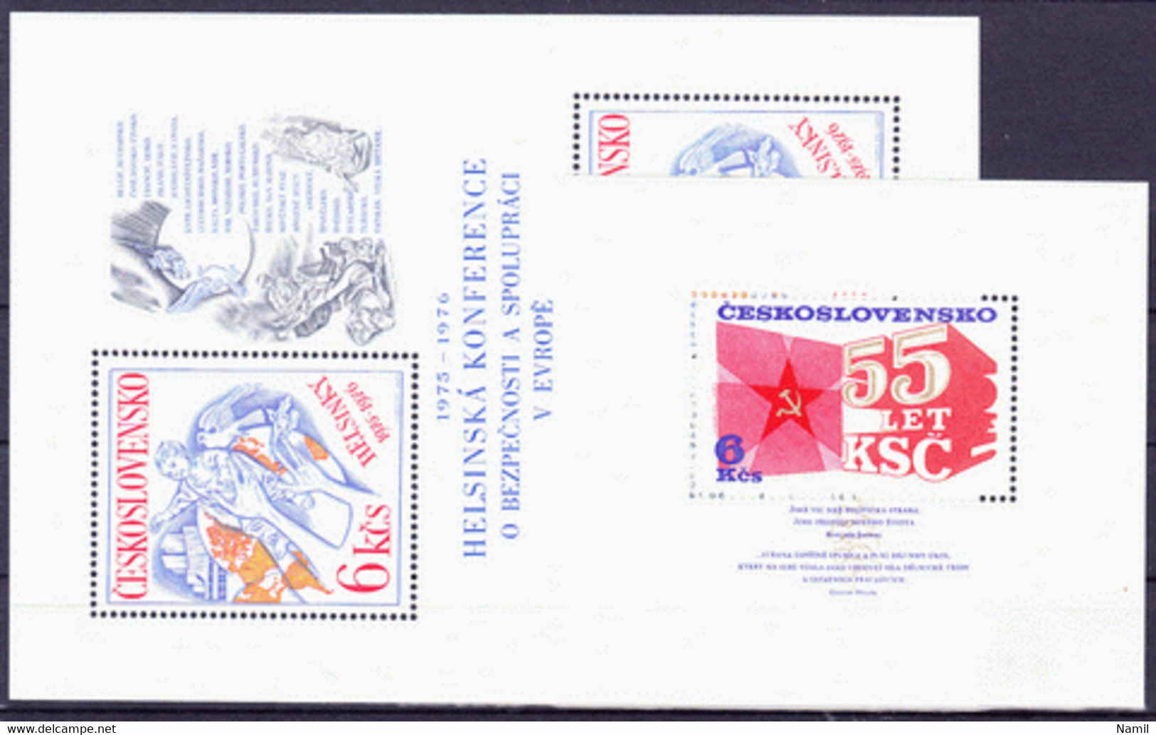 ** Tchécoslovaquie 1976 Mi 2300-2355+Bl.32-3 (Yv 2144-2191+ BF 38-9+PA 72-7), (MNH)** L'année Complete - Années Complètes