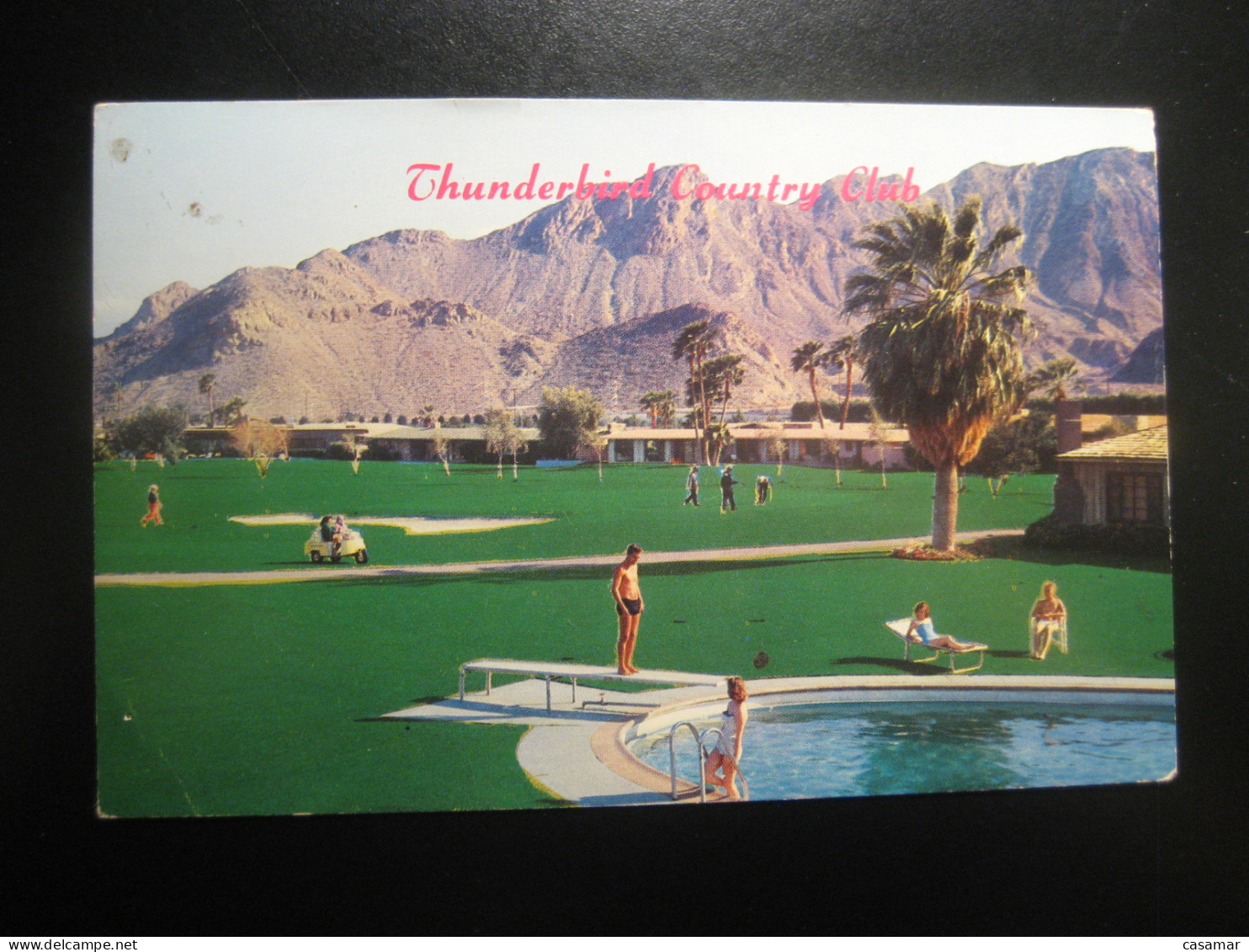 PALM SPRINGS California Thunderbird GOLF Country Club Cancel PALM DESERT 1961 To Los Angeles Postcard USA - Palm Springs