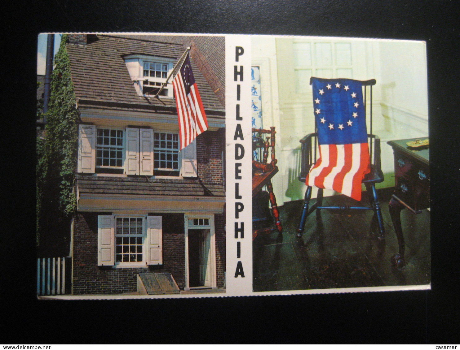 PHILADELPHIA Pennsylvania Betsy Ross House Cancel 1976 To Sweden Postcard USA - Philadelphia