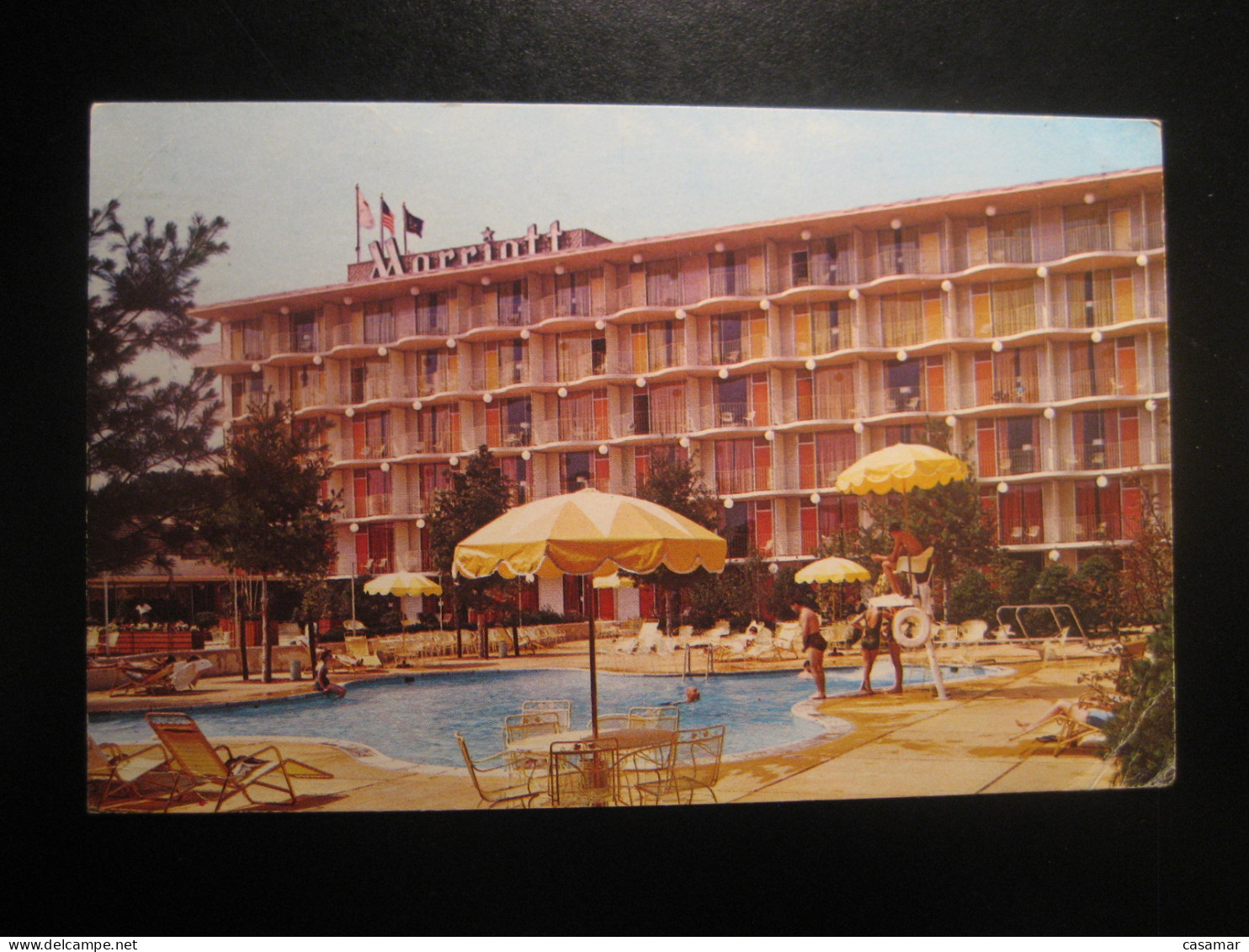 PHILADELPHIA Pennsylvania Marriott Motor Hotel Pool Cancel BALA CYNWYD 1968 To Sweden Postcard USA - Philadelphia