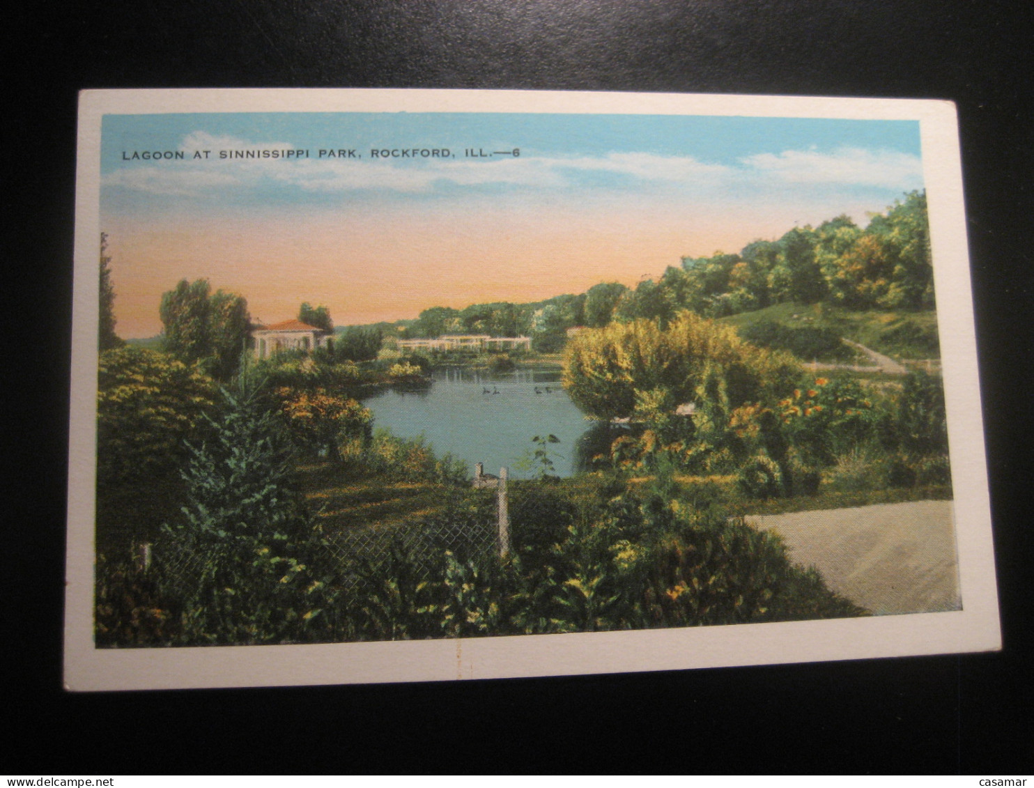 ROCKFORD Illinois Lagoon At Sinnissippi Park Postcard USA - Rockford