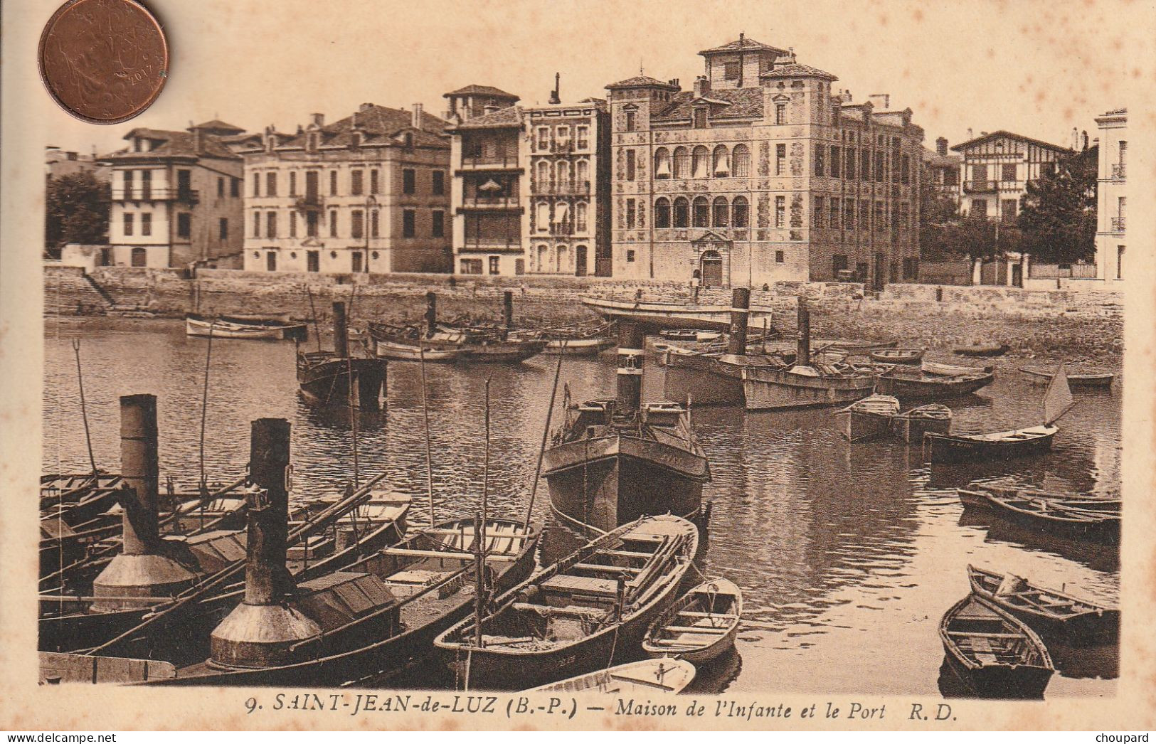 64 - Carte Postale Ancienne De SAINT JEAN DE LUZ  Maison De L'Infante Et Le Port - Saint Jean De Luz