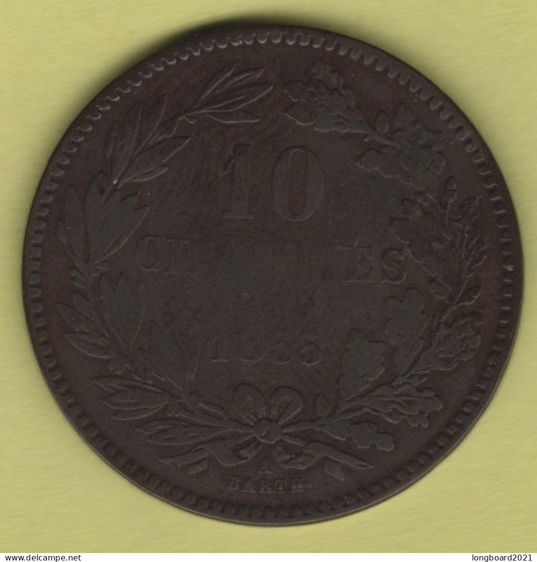 LUXEMBOURG - 10 CENTIMES 1855 - Luxembourg
