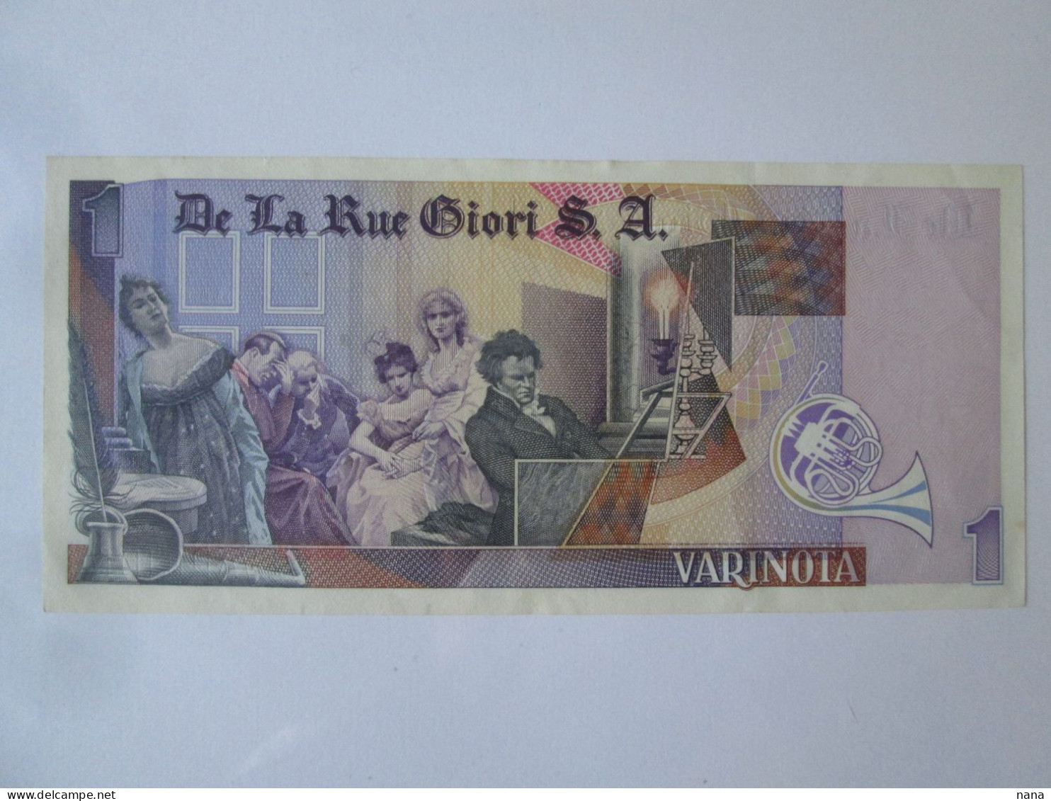 Italy 1 Beethoven Varinota-De La Rue Giori Specimen Test Banknote,see Pictures - [ 8] Fakes & Specimens