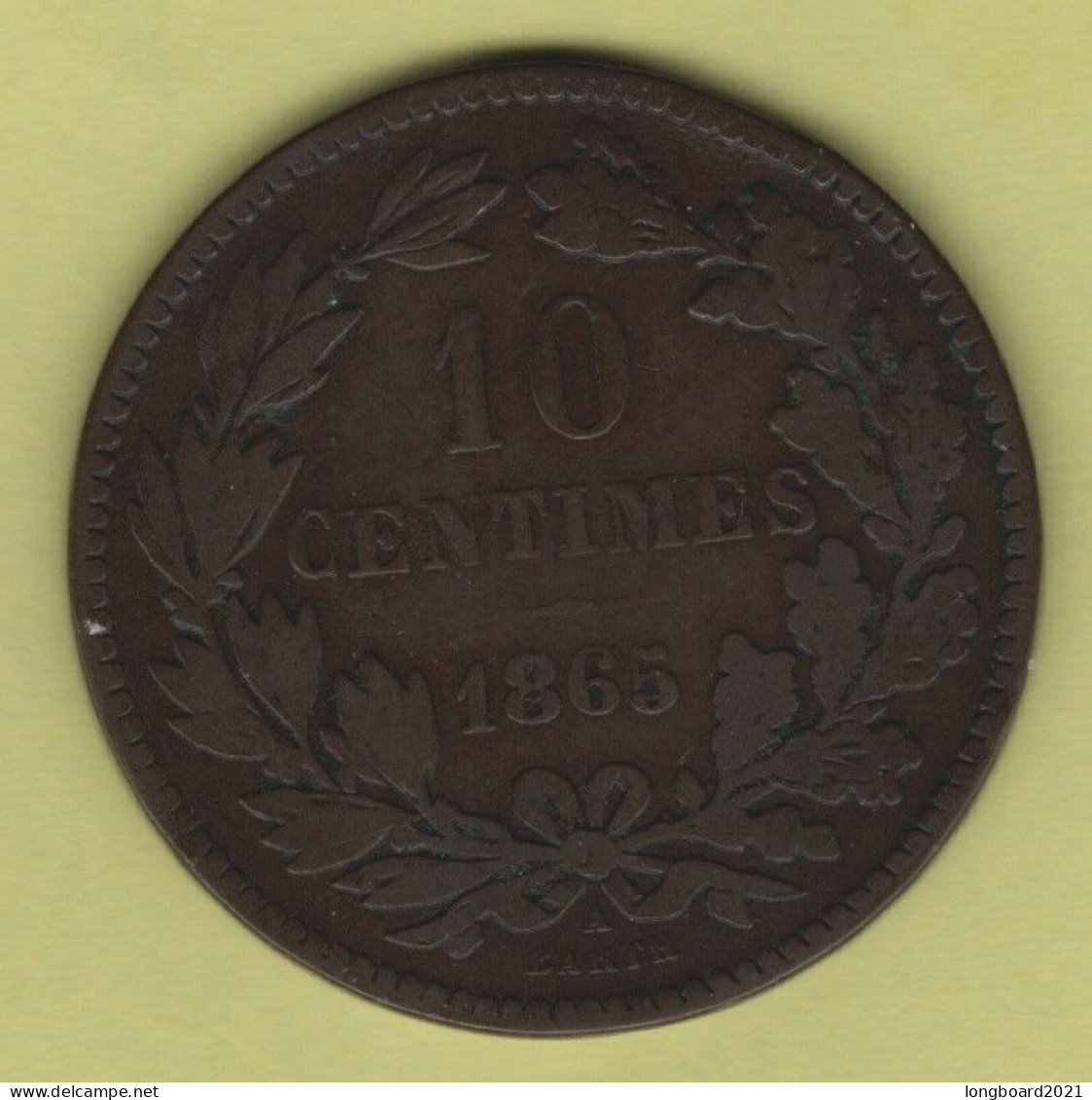 LUXEMBOURG - 10 CENTIMES 1865 - Lussemburgo