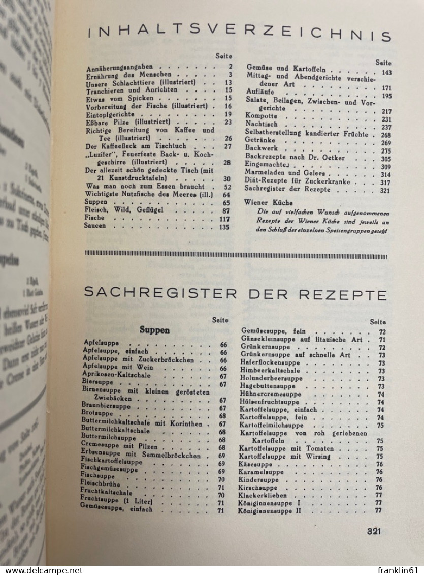 Bürgerliches Kochbuch Erprobt Und Bewährt : 875 Rezepte U. Abhandlgn. - Essen & Trinken