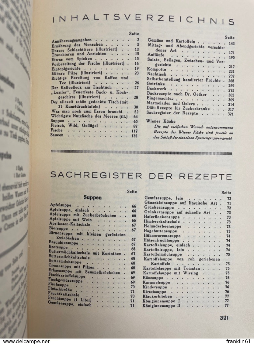 Bürgerliches Kochbuch Erprobt Und Bewährt : 875 Rezepte U. Abhandlgn. - Manger & Boire