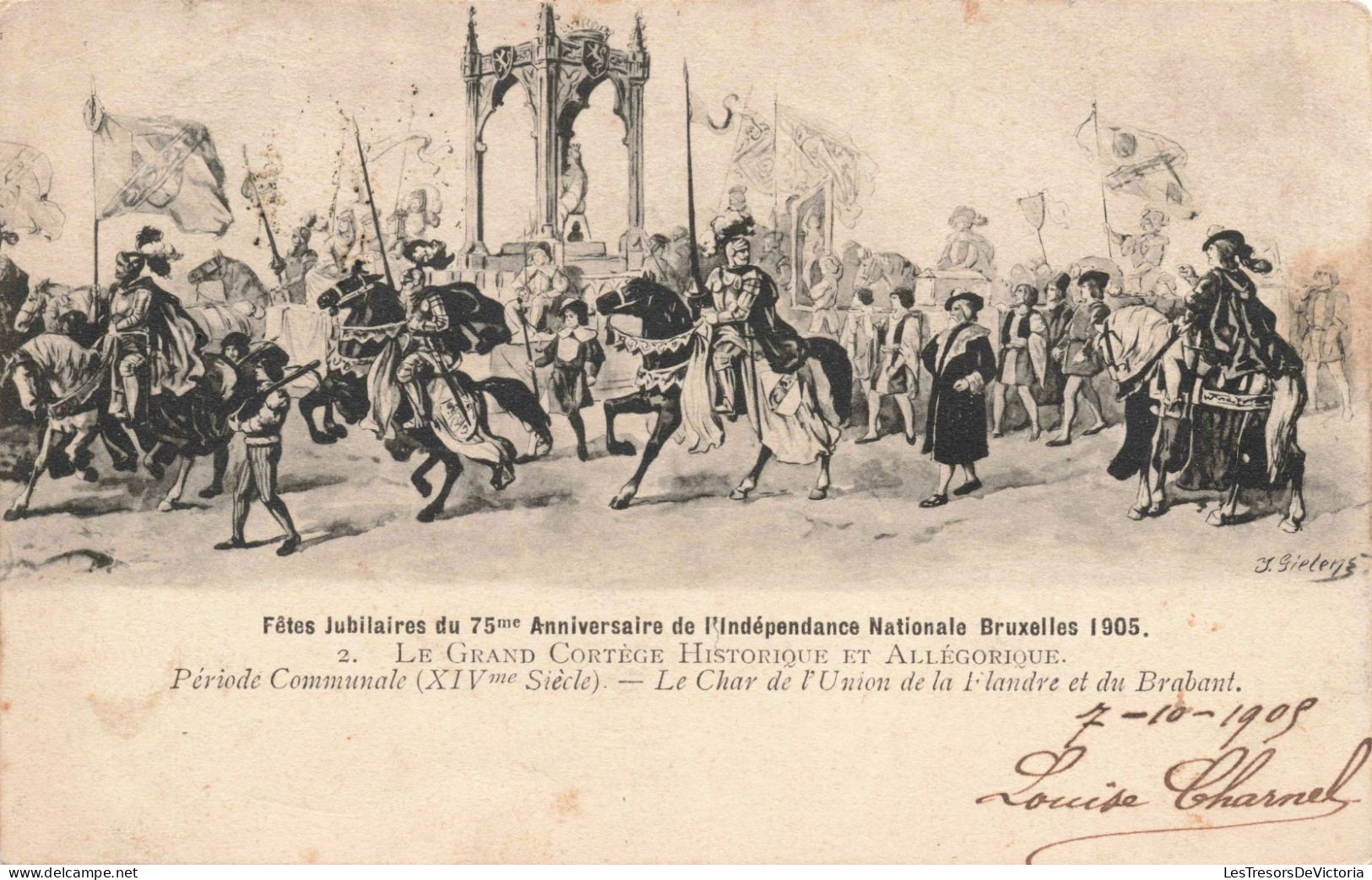 HISTOIRE - Le Grand Cortège Historique Et Allégorique - Période Communale (XIVème S) - Carte Postale  Ancienne - Storia