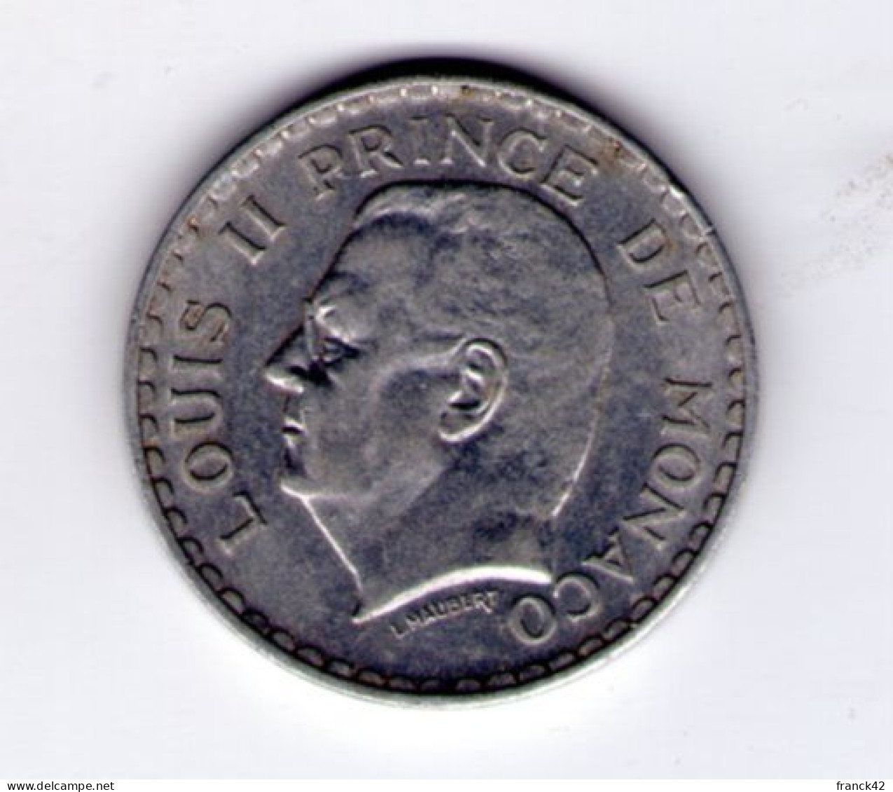 Monaco. Louis II. 5 Francs 1945 - 1922-1949 Louis II.