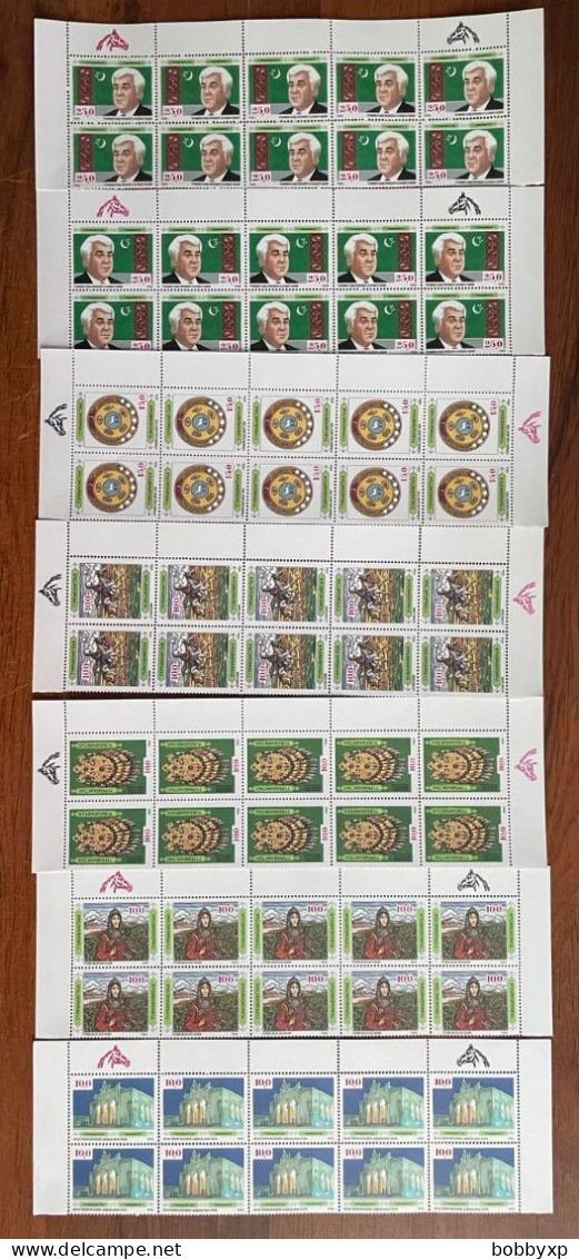 Turkmenistan 1992. History And Culture Of Turkmenistan. 7 Stamps X 10. Horse. MNH - Turkménistan