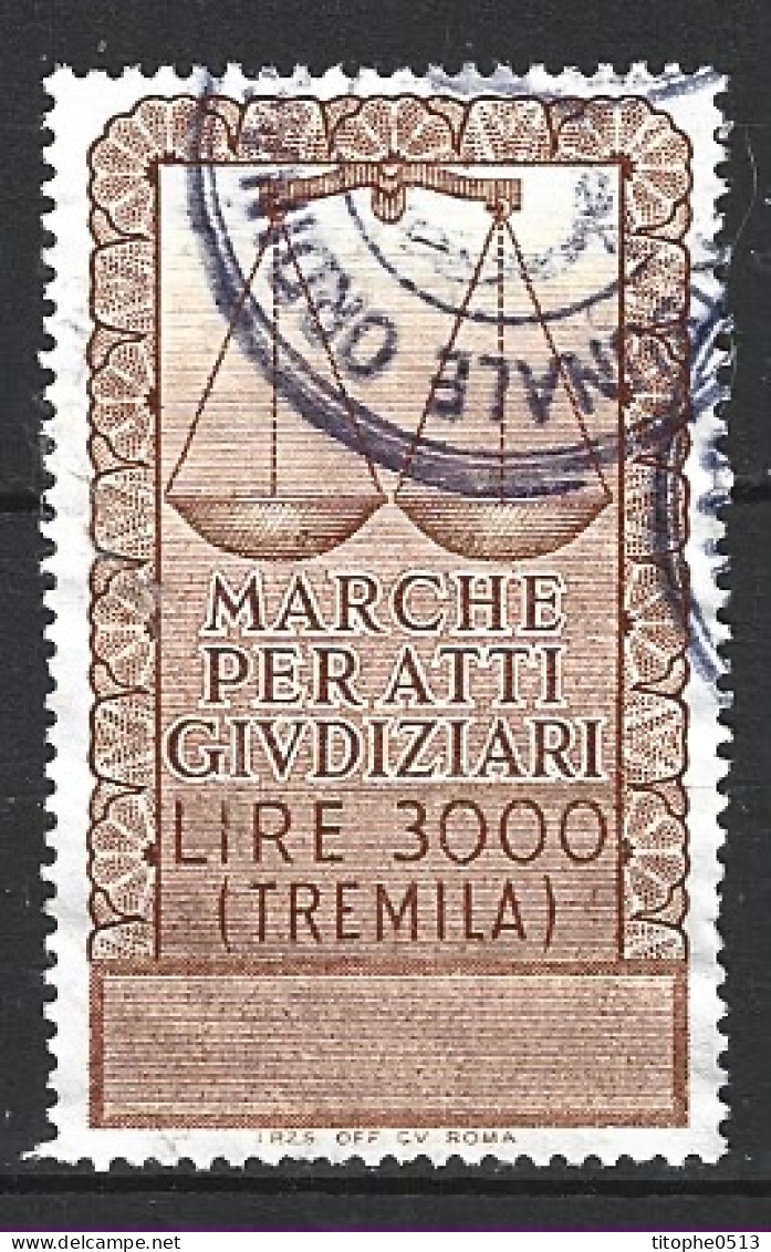 ITALIE. Timbre Fiscal De 3000 Lires Oblitéré. - Revenue Stamps