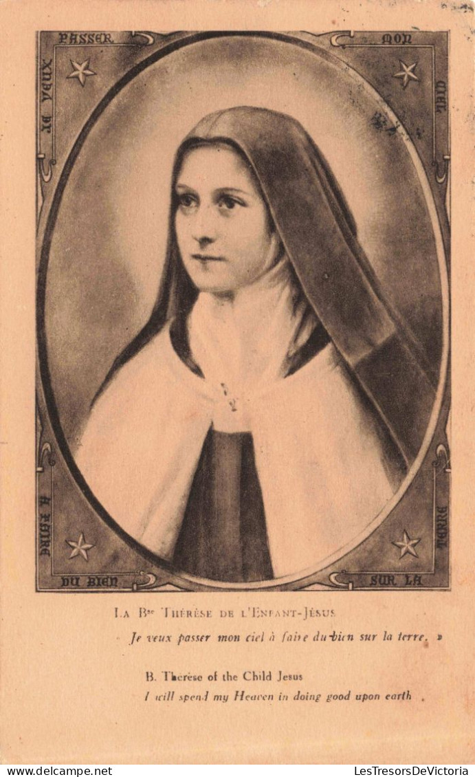 RELIGION - Christianisme - La Base Thérèse De L'enfant Jésus - Portrait - Carte Postale Ancienne - Heiligen