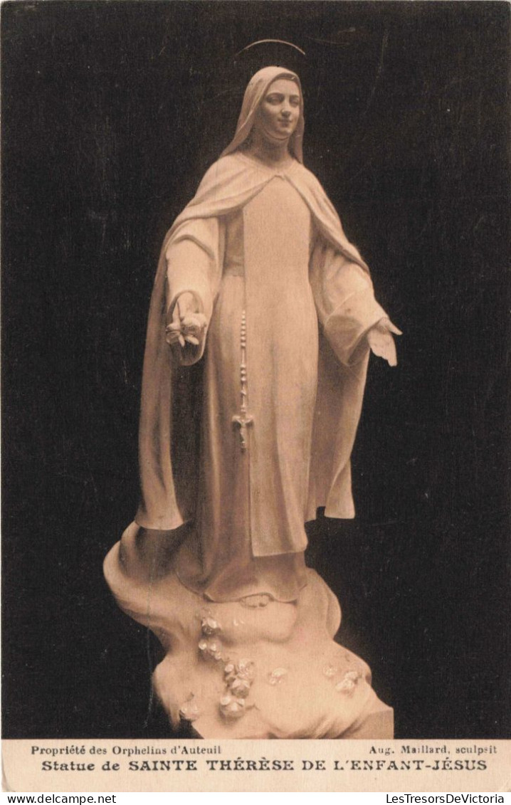 RELIGION - Christianisme - Statue De Sainte Thérèse De L'enfant-Jésus - Carte Postale Ancienne - Gemälde, Glasmalereien & Statuen