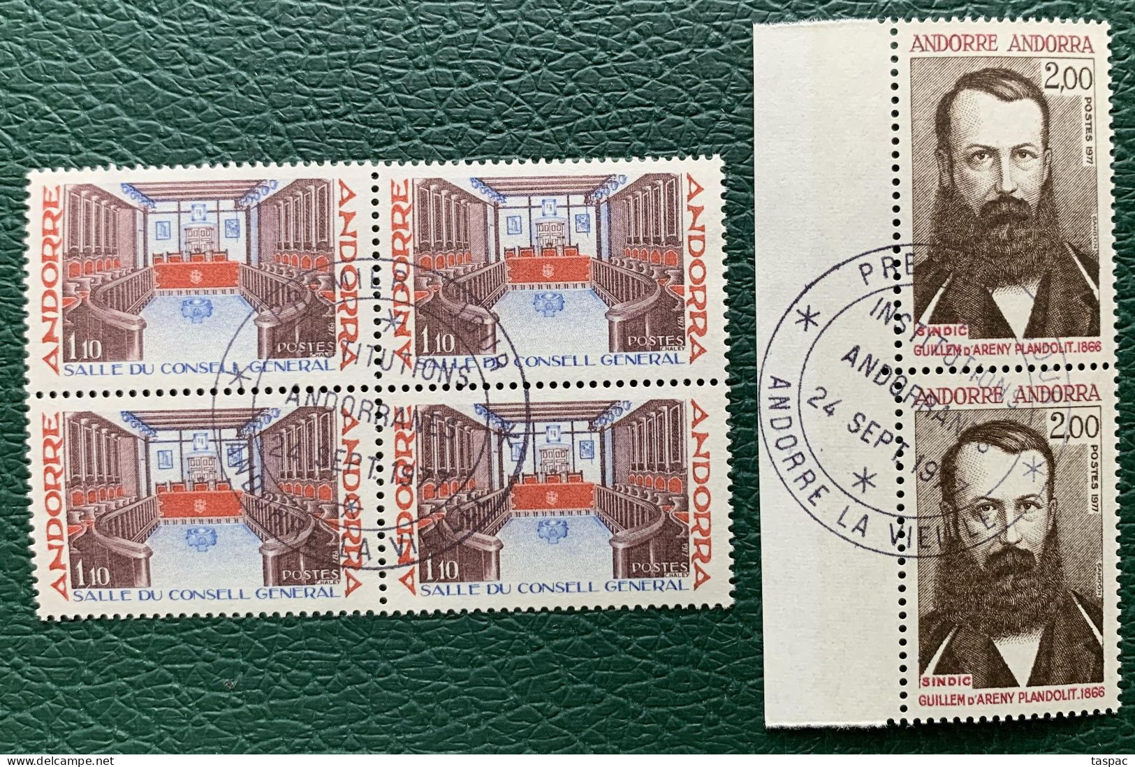 French Andorra 1977 Mi# 286-287 Used - 2 Complete Set - Andorran Heritage / Guillem D'Areny-Plandolit - Used Stamps