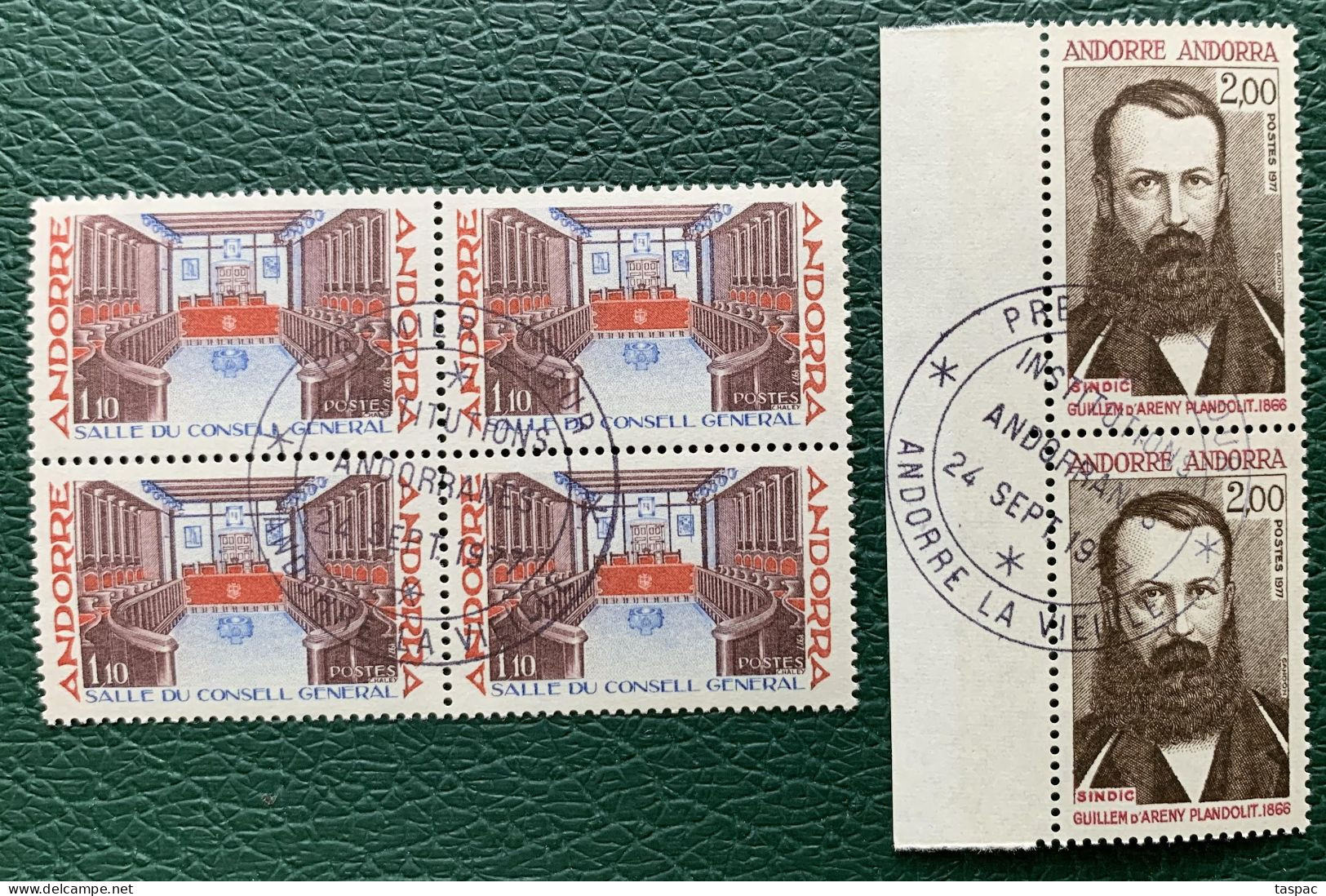 French Andorra 1977 Mi# 286-287 Used - 2 Complete Set - Andorran Heritage / Guillem D'Areny-Plandolit - Gebruikt