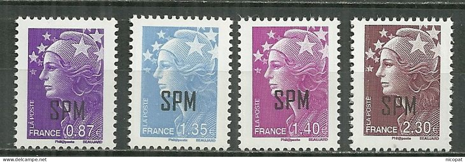 SAINT PIERRE ET MIQUELON MNH ** 995-998 Marianne De Beaujard Marianne Et L'Europe - Neufs