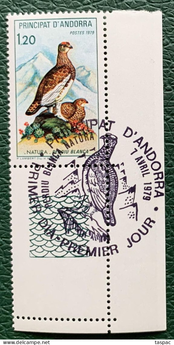 French Andorra 1979 Mi# 296 Used - Nature Protection / White Partridges - Usados